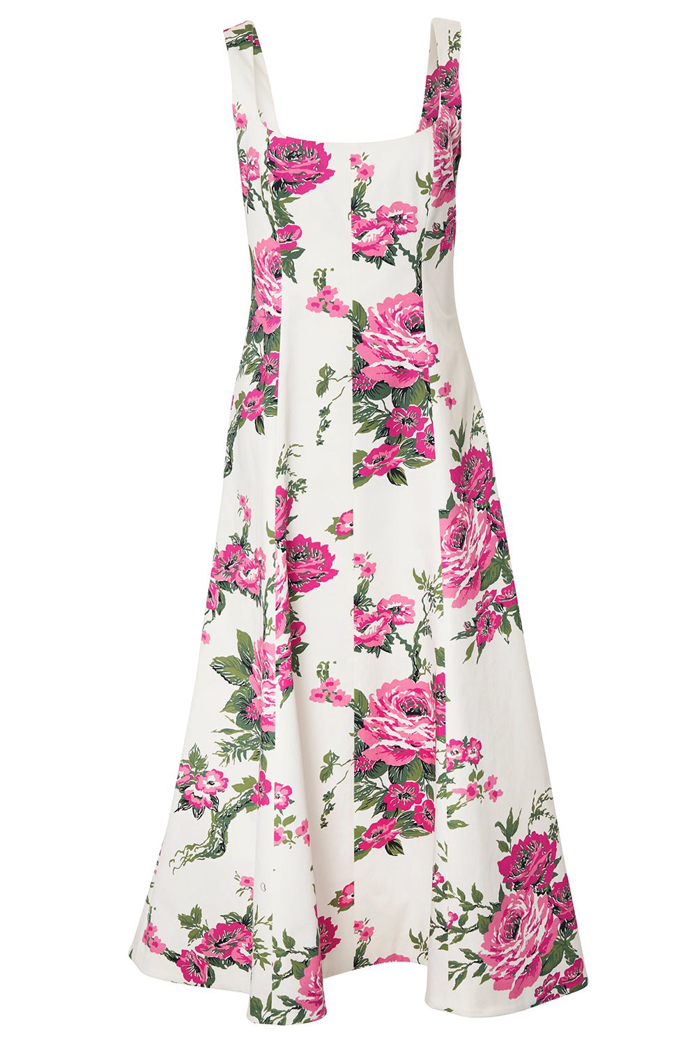 CAROLINA HERRERA-Square Neck Midi Dress-