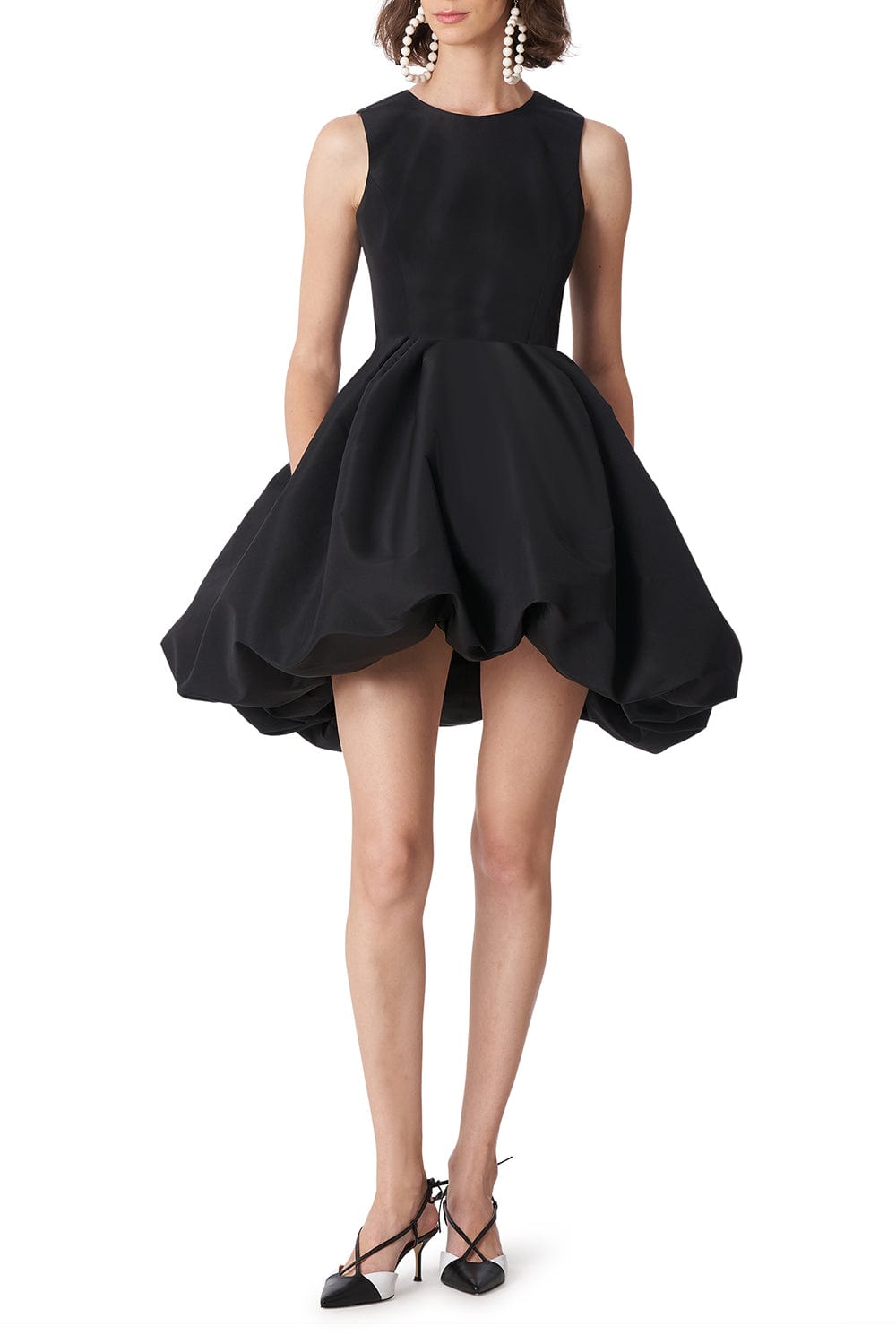 CAROLINA HERRERA-Sleeveless Crewneck Bubble Dress - Black-