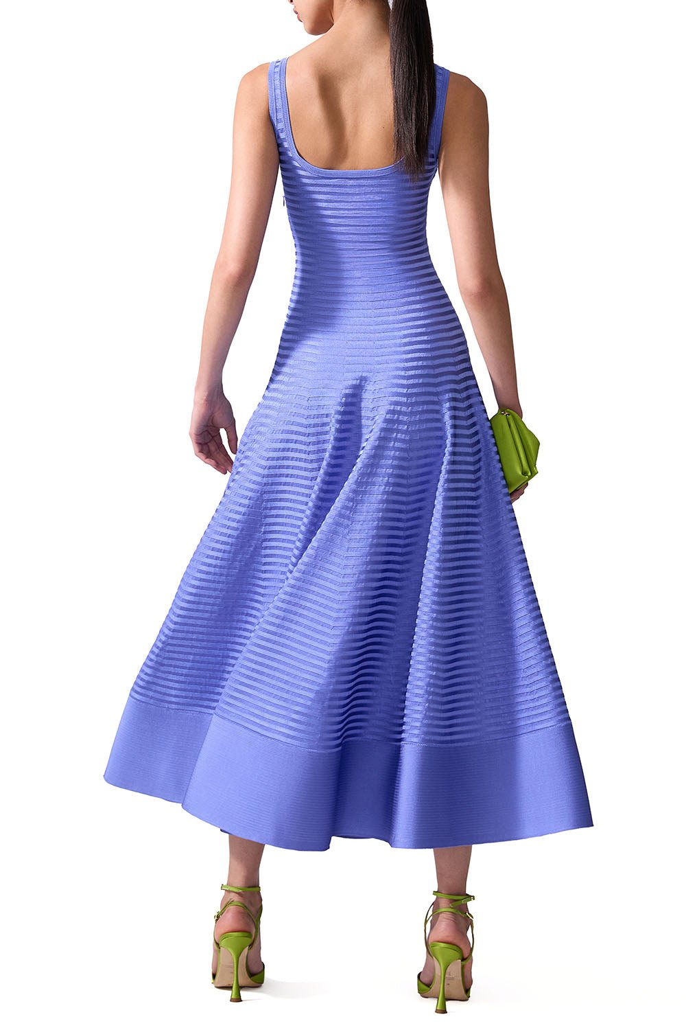 CAROLINA HERRERA-Scoop Neck Flare Midi Dress-