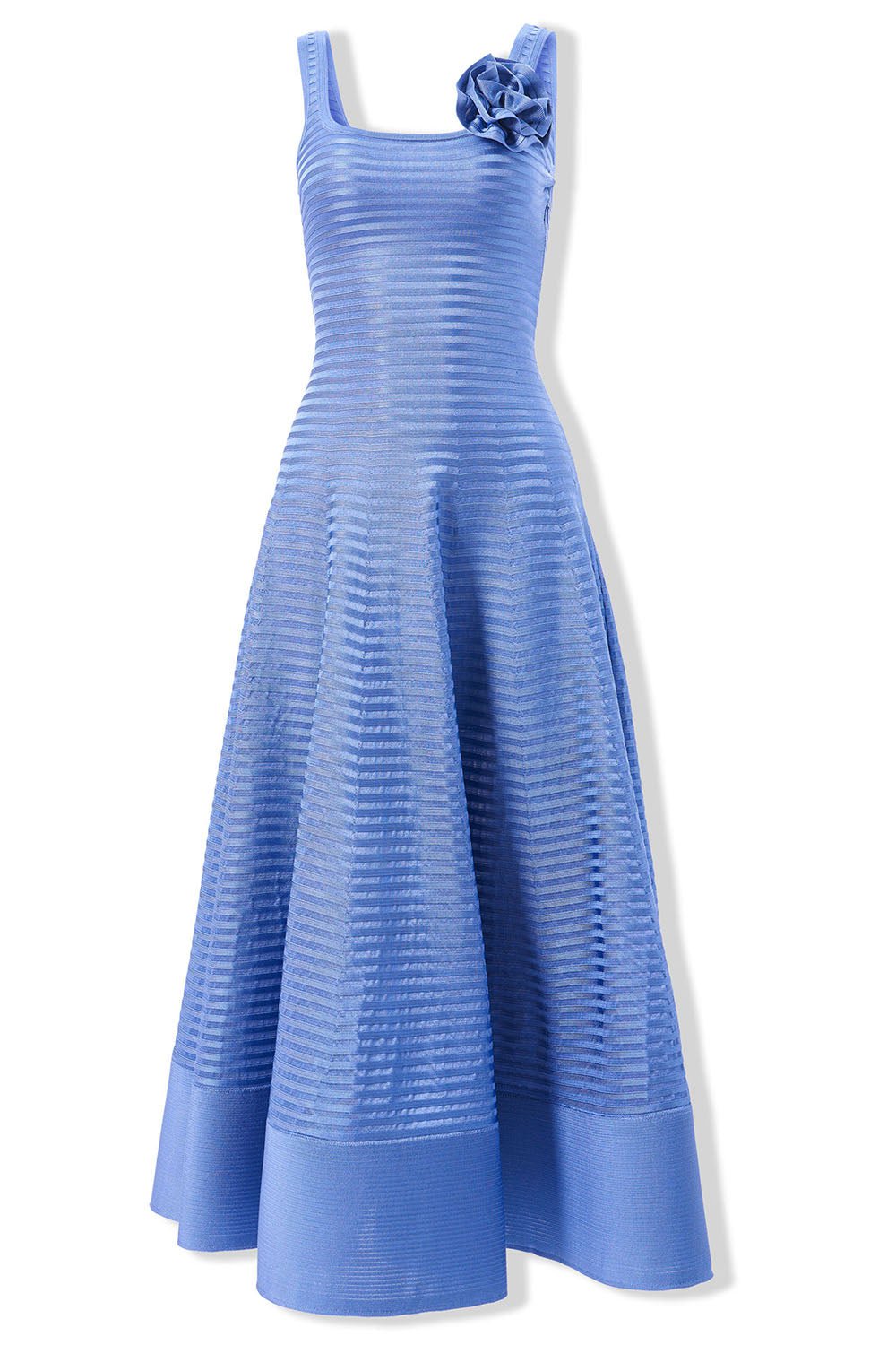 CAROLINA HERRERA-Scoop Neck Flare Midi Dress-
