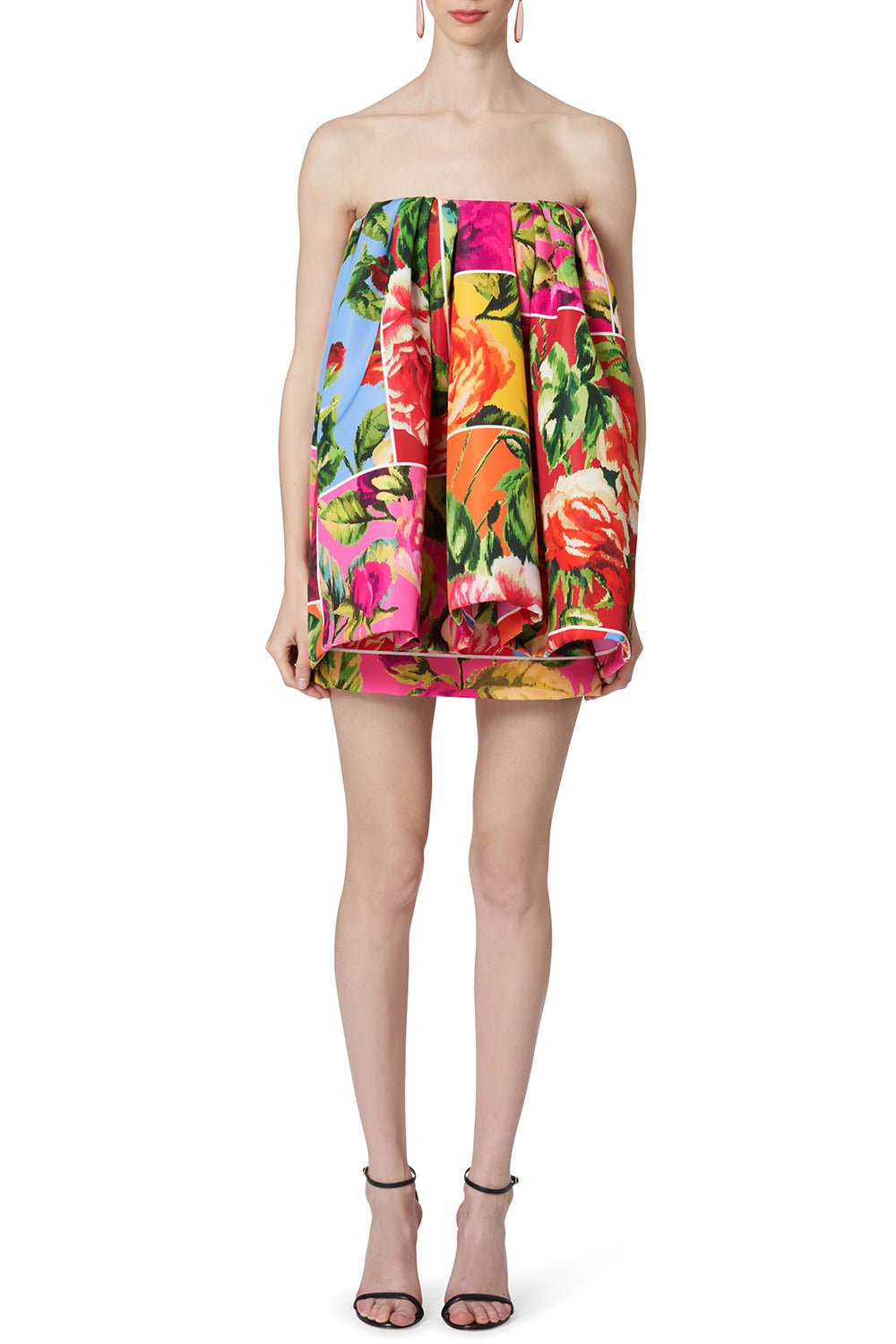 CAROLINA HERRERA-Babydoll Mini Dress-MULTI