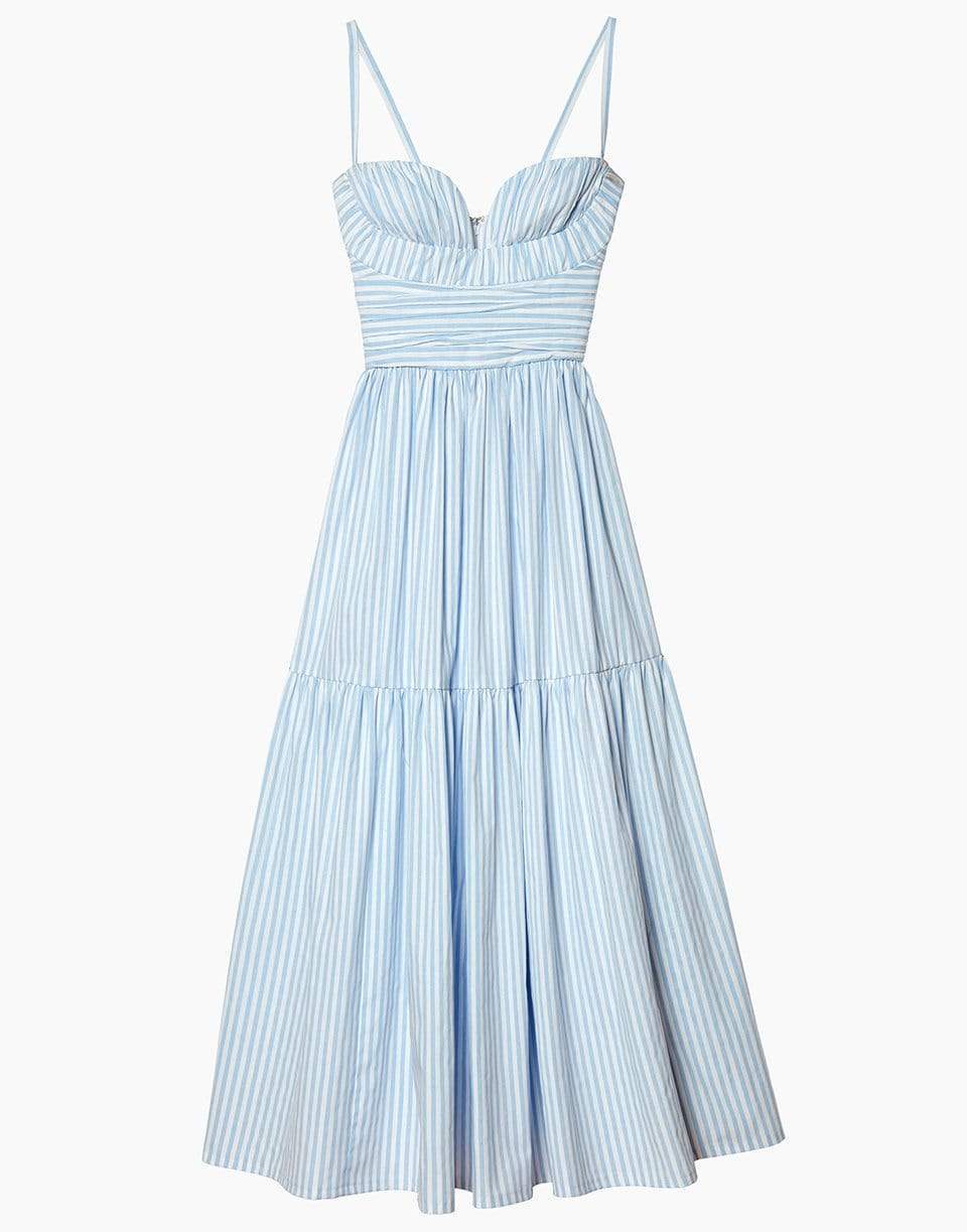 CAROLINA HERRERA-Spaghetti Strap Gathered Midi Dress-
