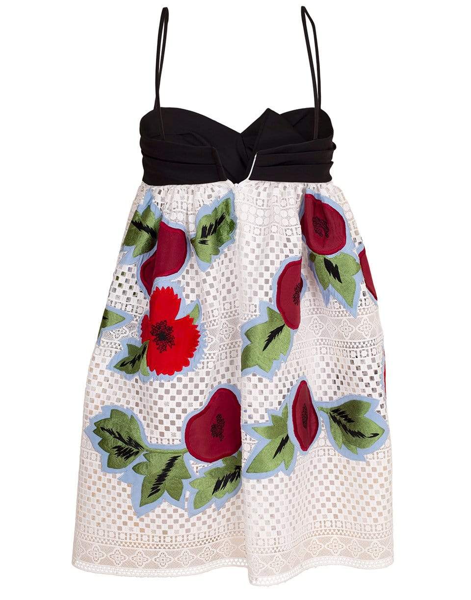 CAROLINA HERRERA-Strapless Bow Mini Dress-WHITE