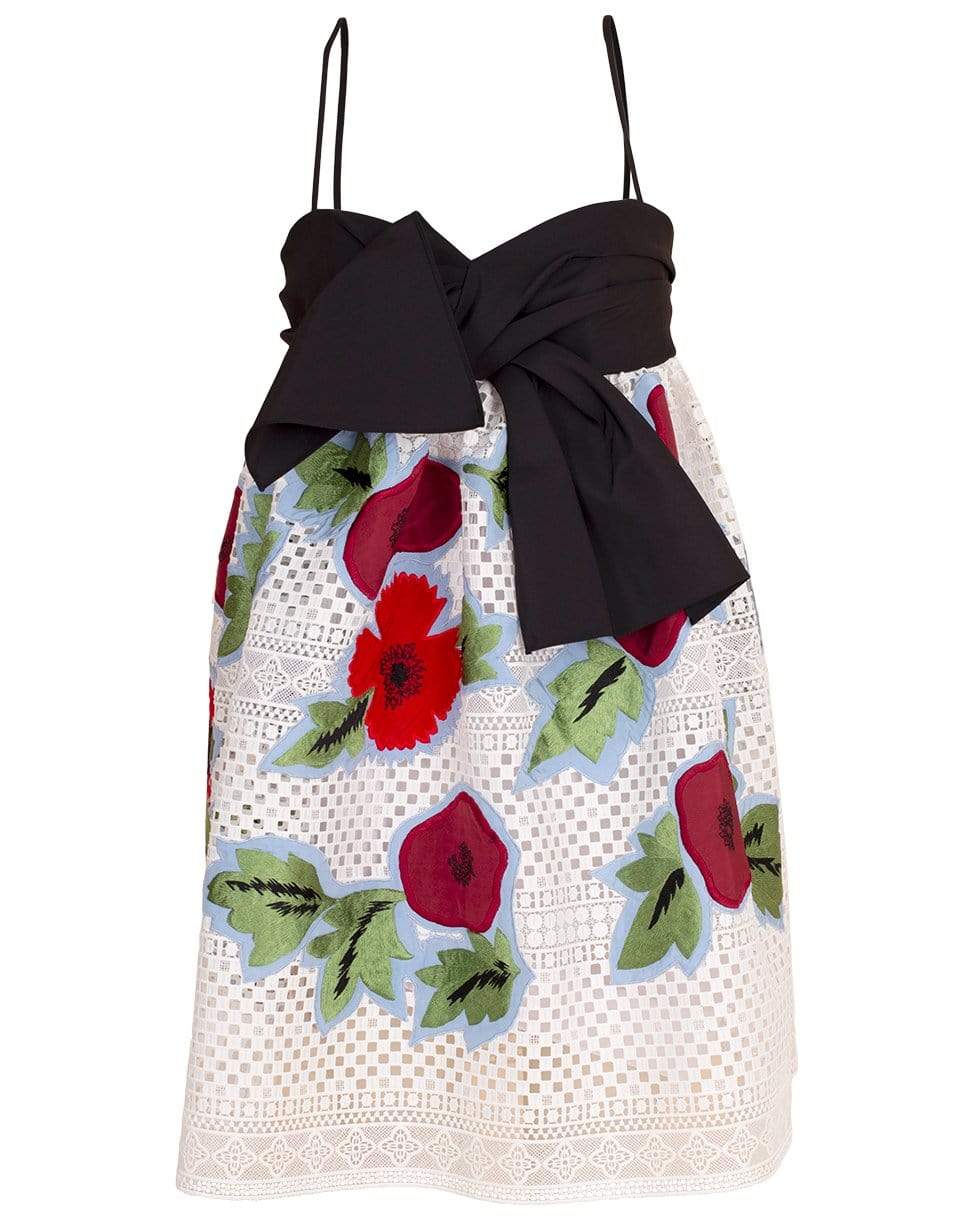 CAROLINA HERRERA-Strapless Bow Mini Dress-WHITE