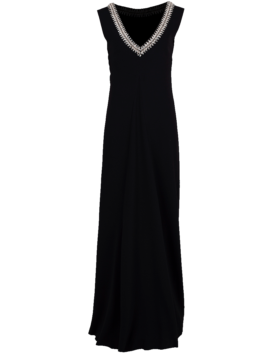 CAROLINA HERRERA-Embroidered Bateau Gown-