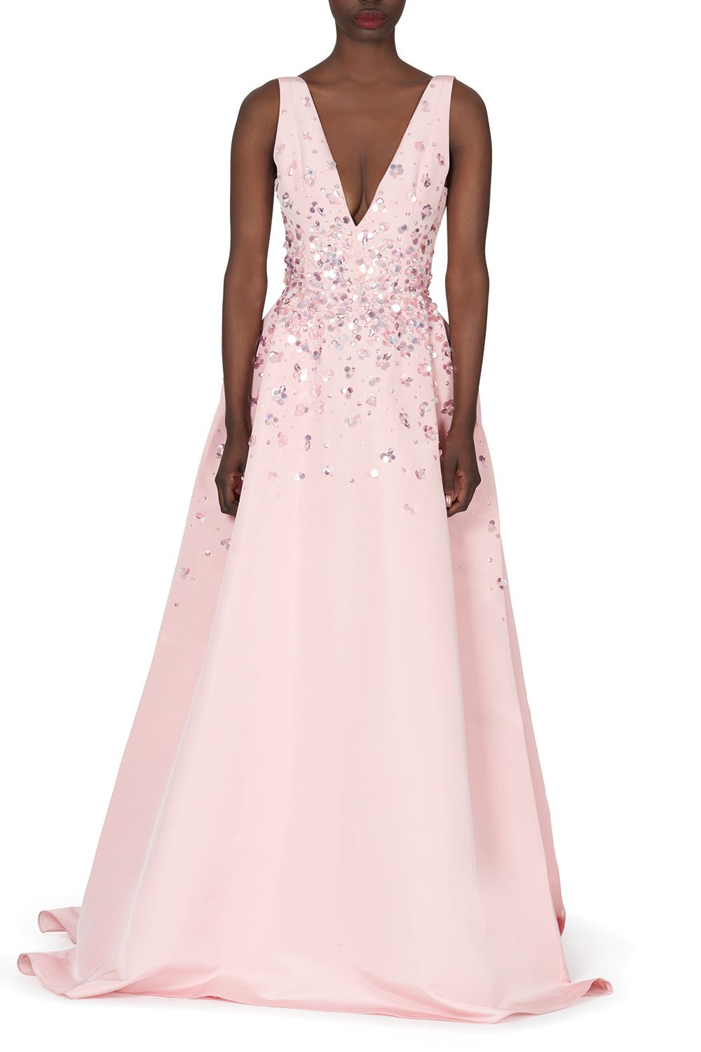 CAROLINA HERRERA-Embellished A-Line Gown-