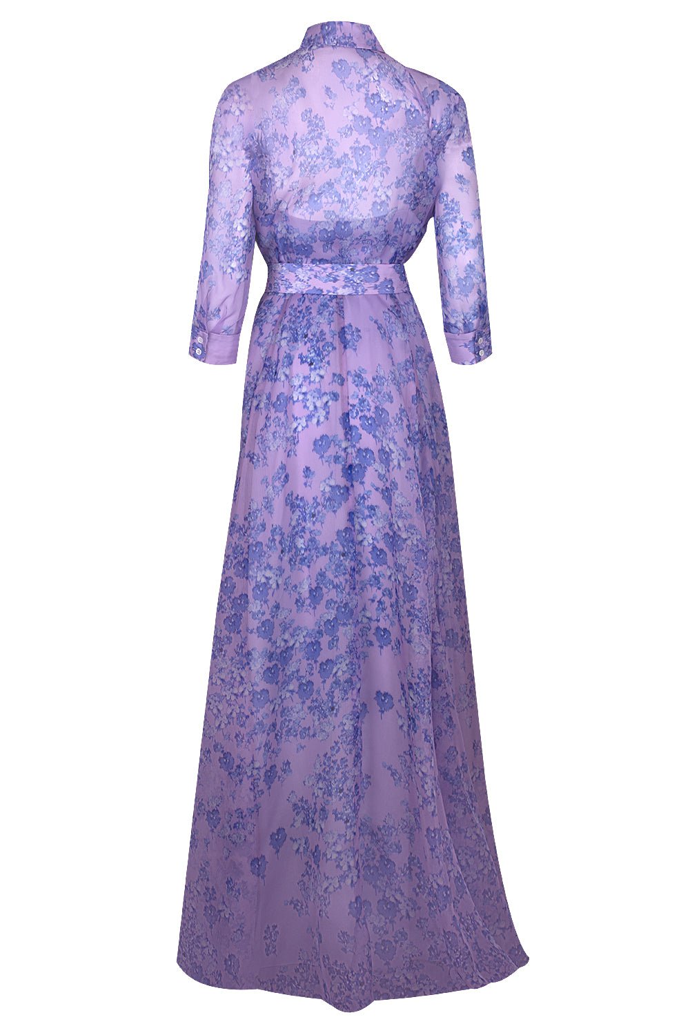 CAROLINA HERRERA-Three Quarter Sleeve Trench Gown-LILAC