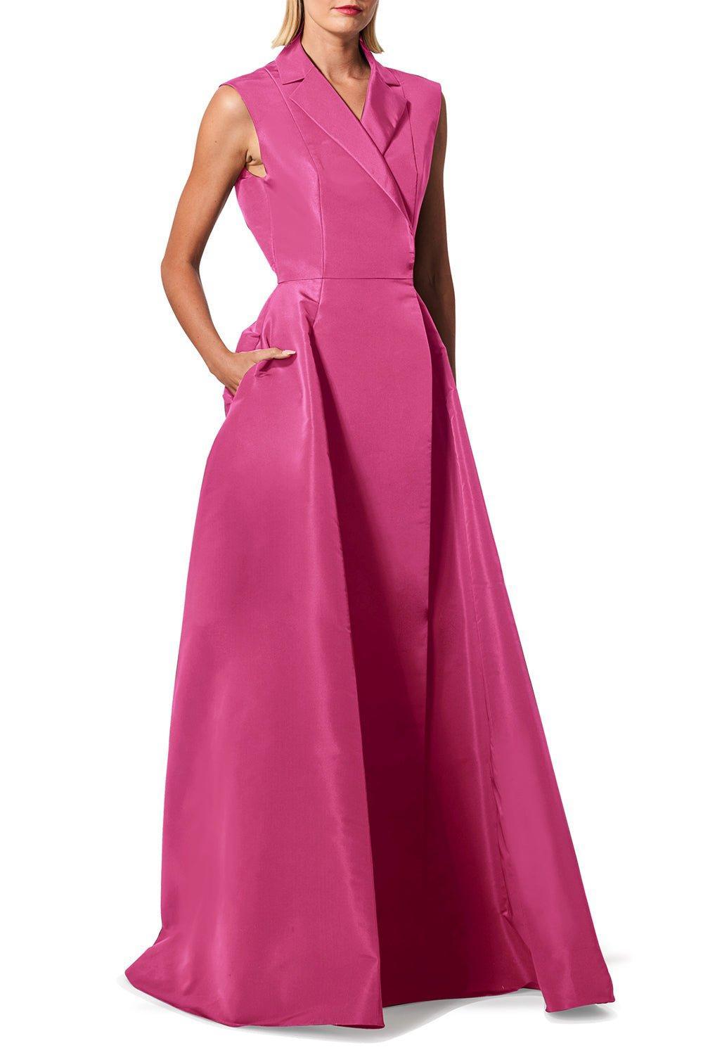 CAROLINA HERRERA-Sleeveless Trench Gown - Rose-ROSE
