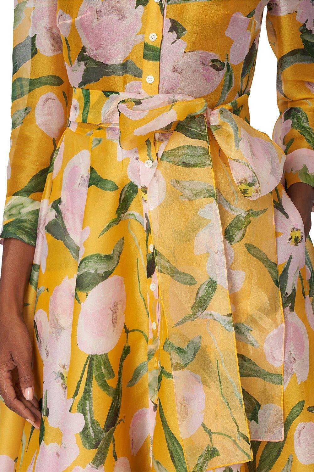 CAROLINA HERRERA-Three Quarter Sleeve Trench Gown-
