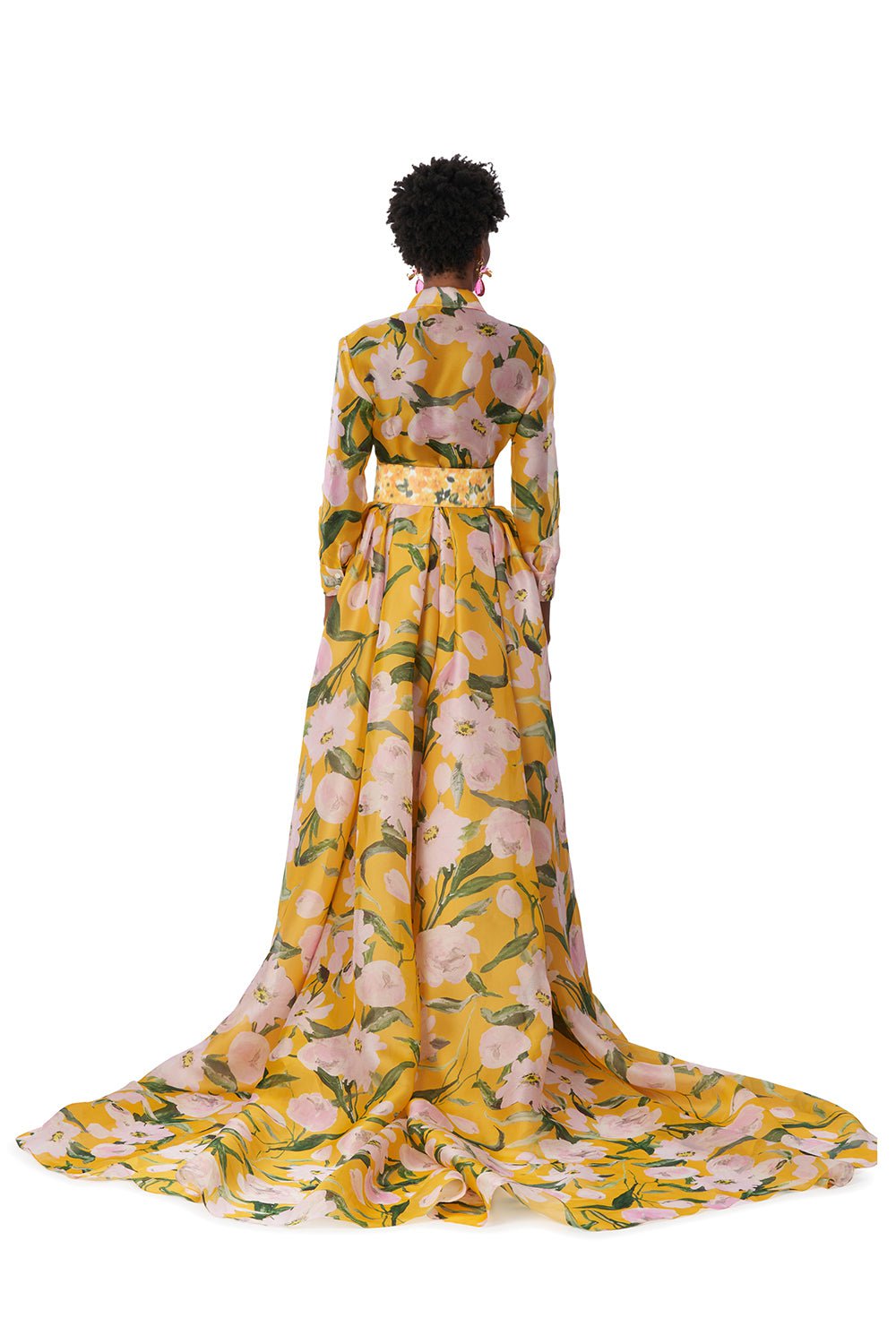 CAROLINA HERRERA-Three Quarter Sleeve Trench Gown-
