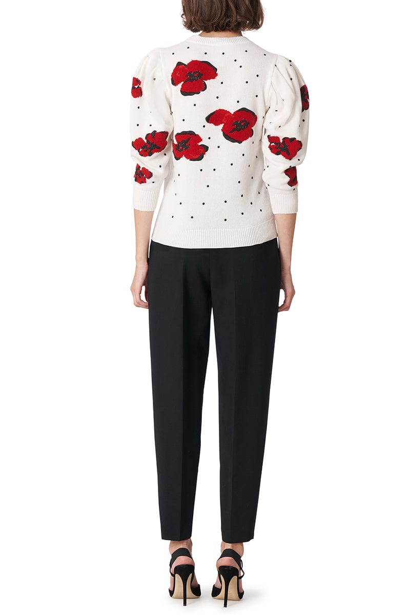 CAROLINA HERRERA-High Waisted Cummerbund Peg Pant-BLACK
