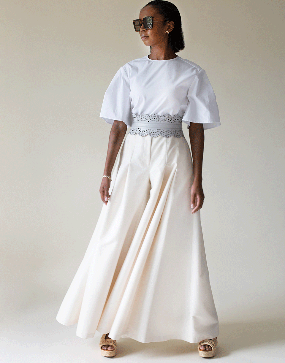 CAROLINA HERRERA-Palazzo Pleated Pant-