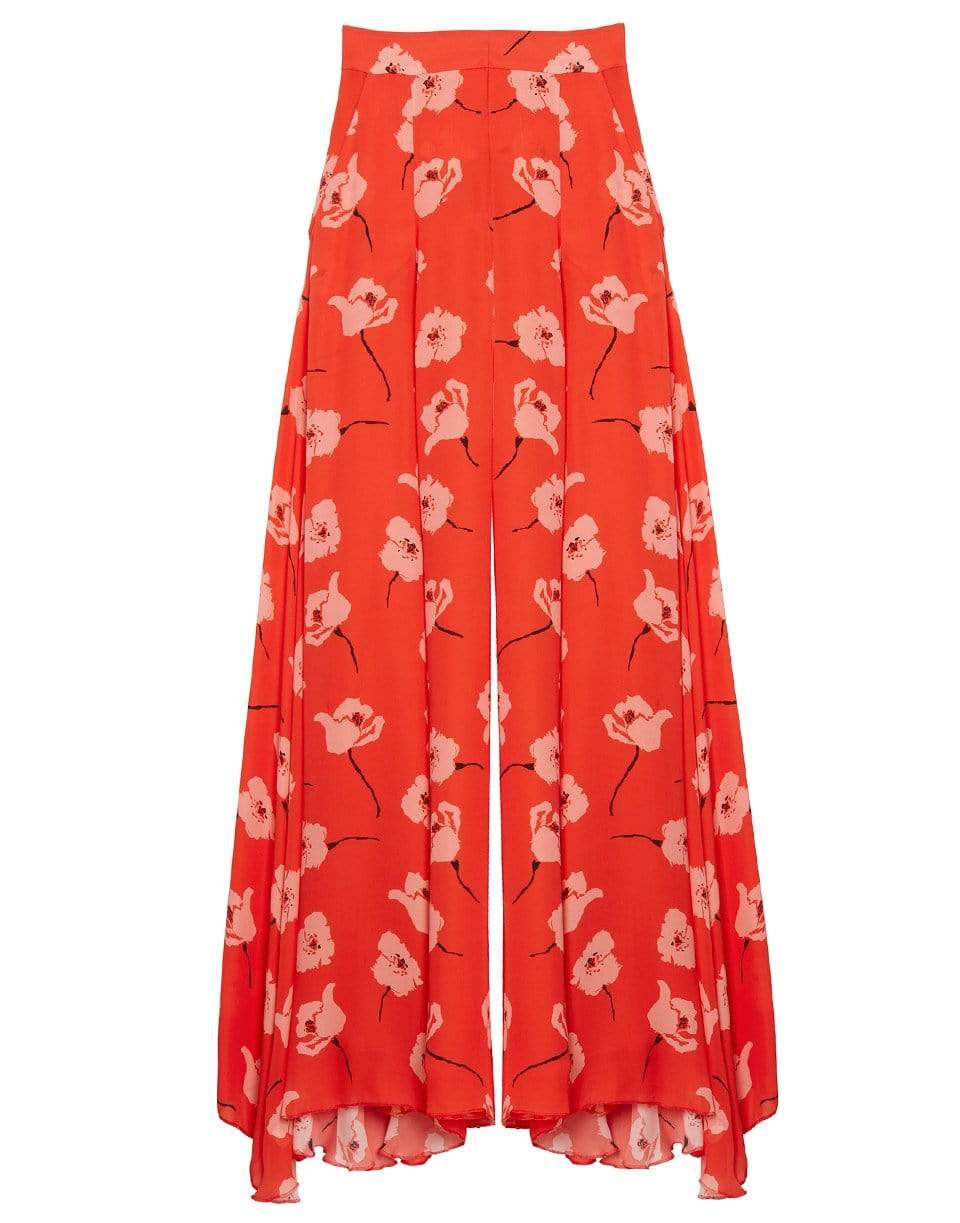 CAROLINA HERRERA-Wide Leg Floral Print Pant-