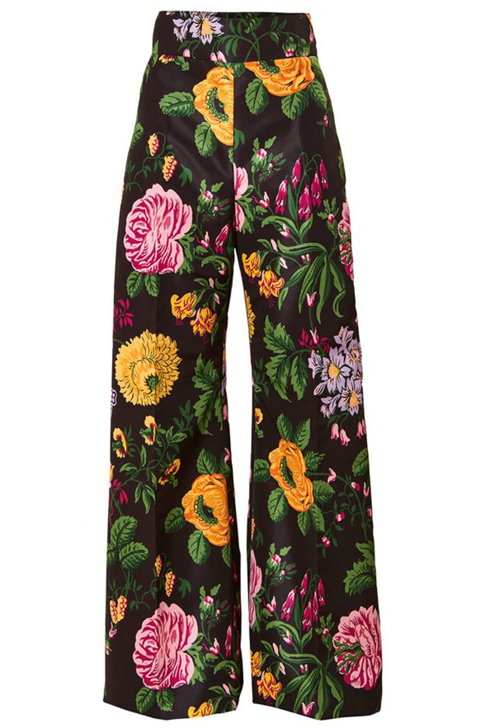 CAROLINA HERRERA-Wide Leg Floral Pant-