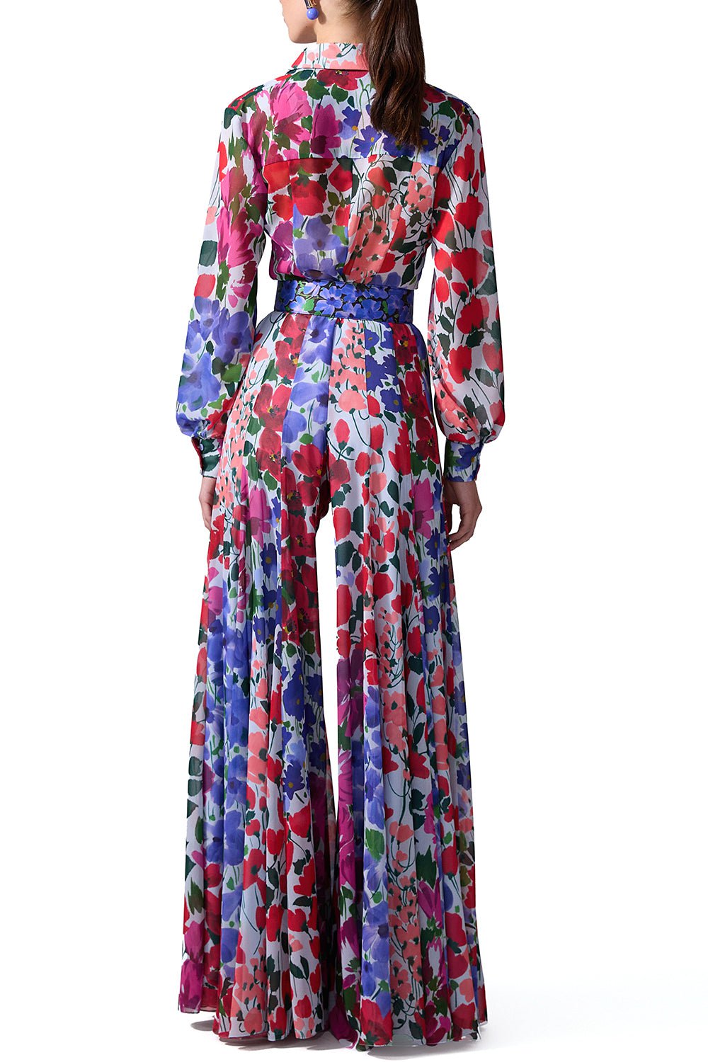 CAROLINA HERRERA-Palazzo Pant - Celeste-