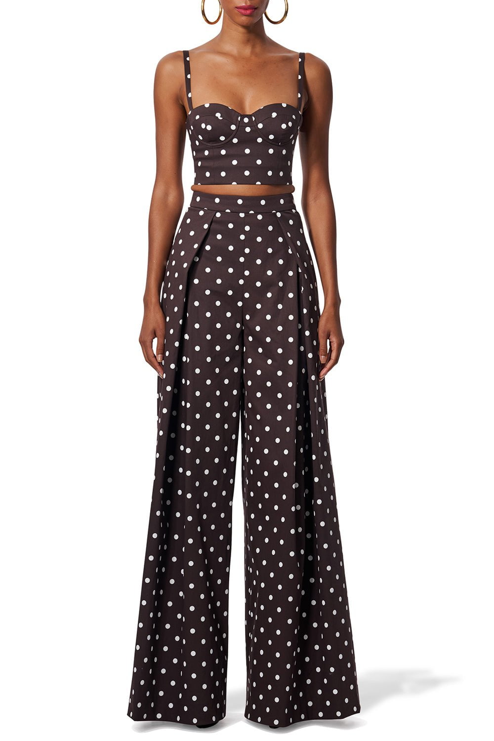 CAROLINA HERRERA-Wide Leg Pleated Pant-