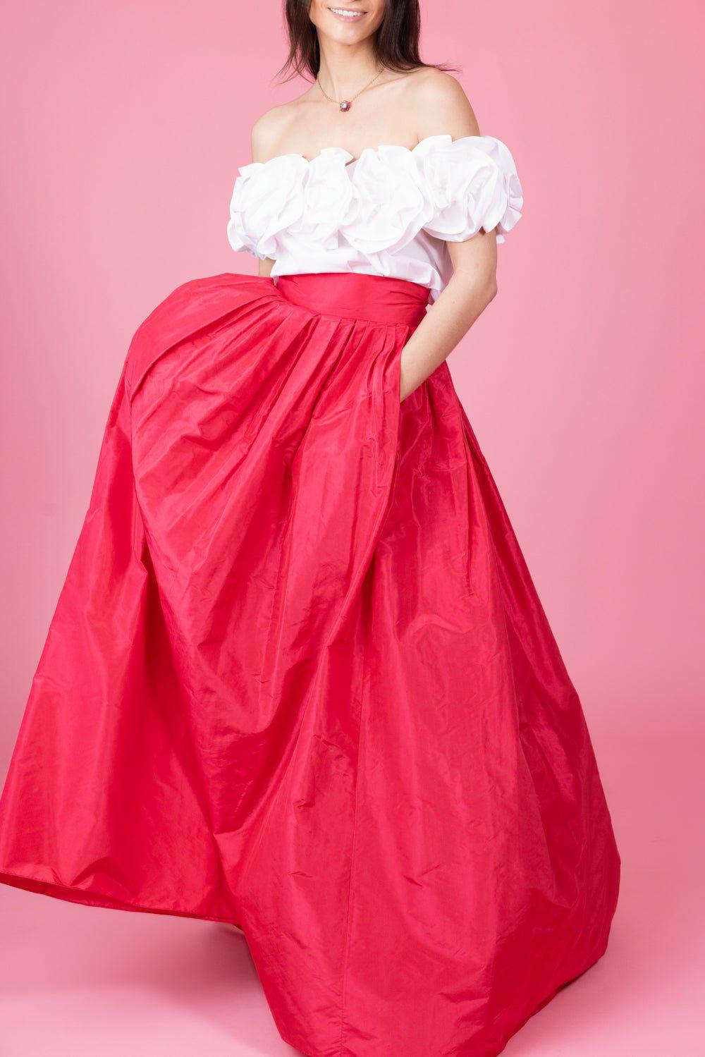 CAROLINA HERRERA-Ball Skirt - Azalea-AZALEA