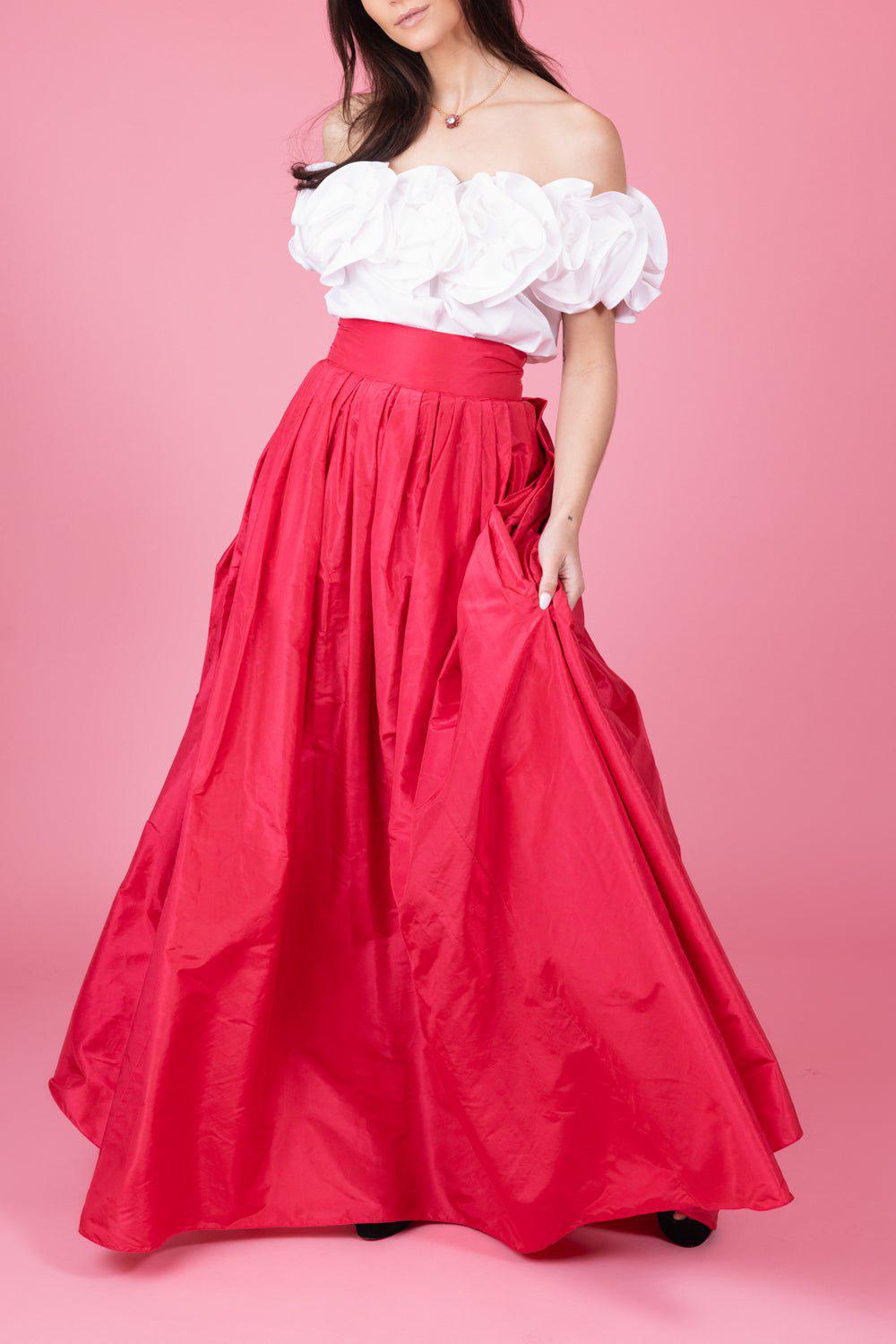 CAROLINA HERRERA-Ball Skirt - Azalea-AZALEA