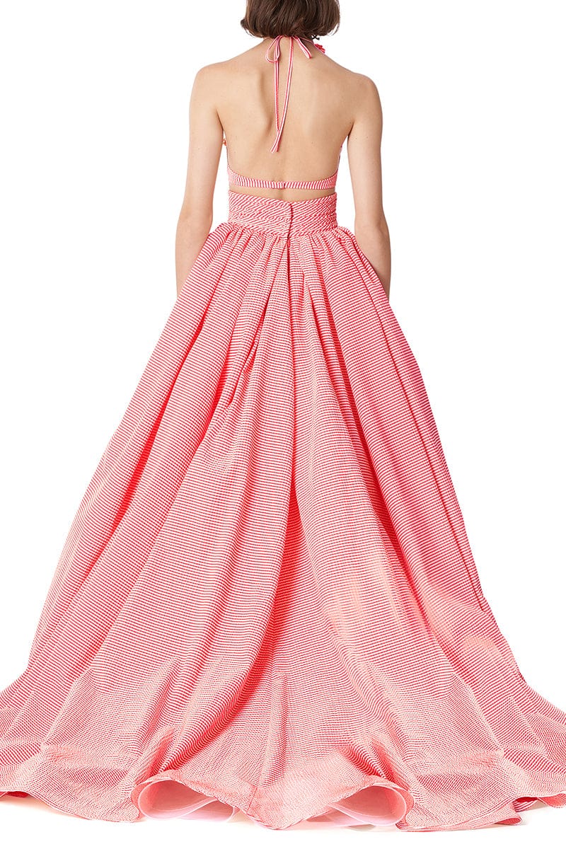 CAROLINA HERRERA-Ball Skirt With Waistband-RASPBERRY MULTI