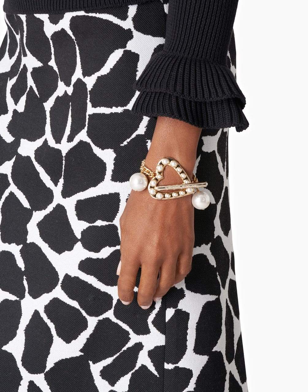 CAROLINA HERRERA-Giraffe Jacquard Pencil Skirt-
