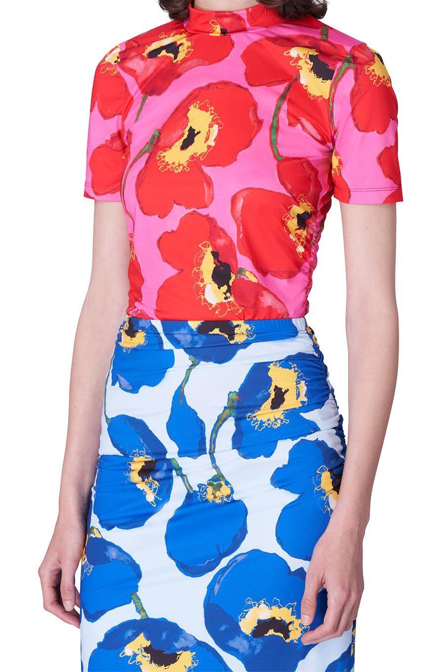 CAROLINA HERRERA-Midi Ruched Hip Skirt-