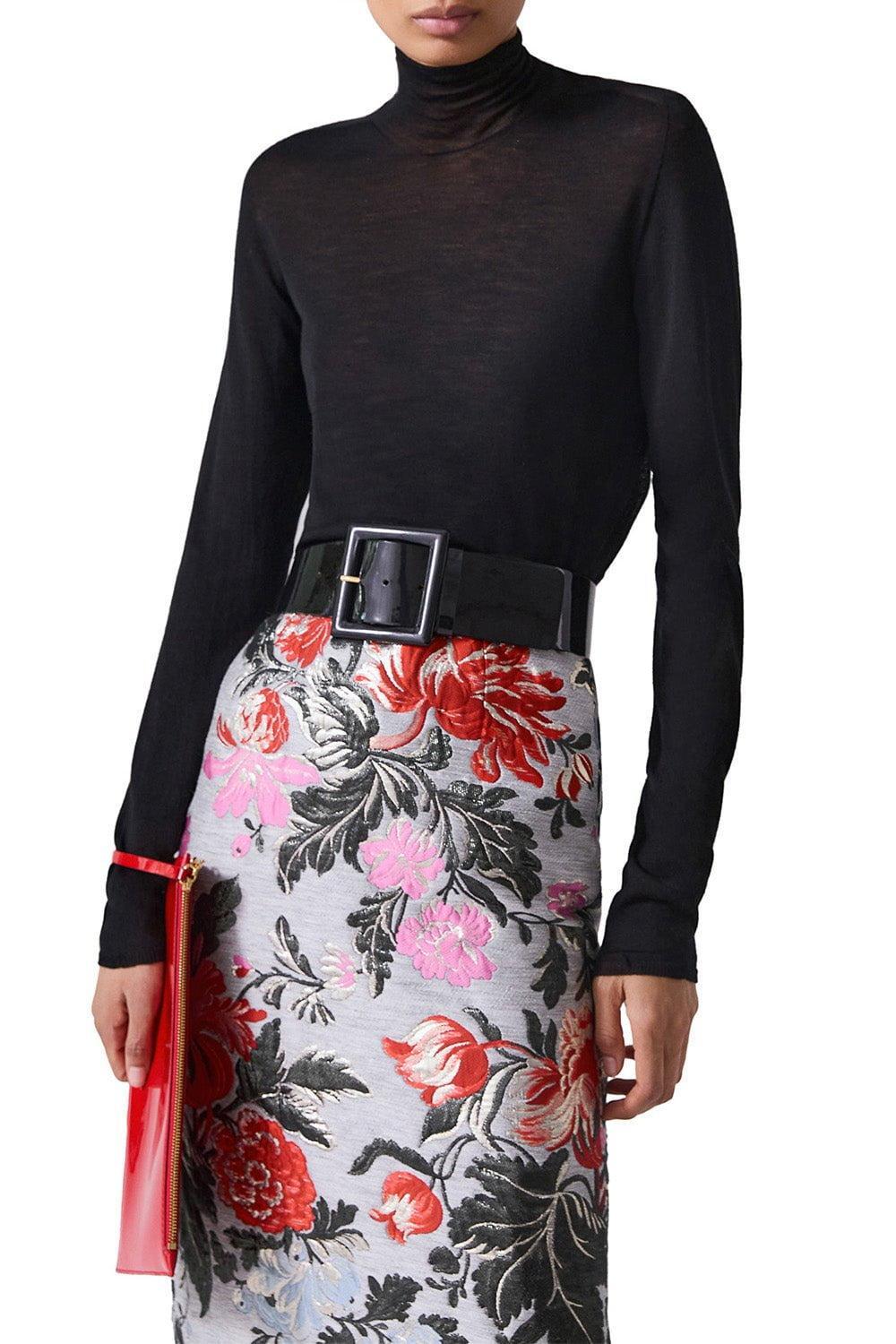 CAROLINA HERRERA-Floral Pencil Skirt-