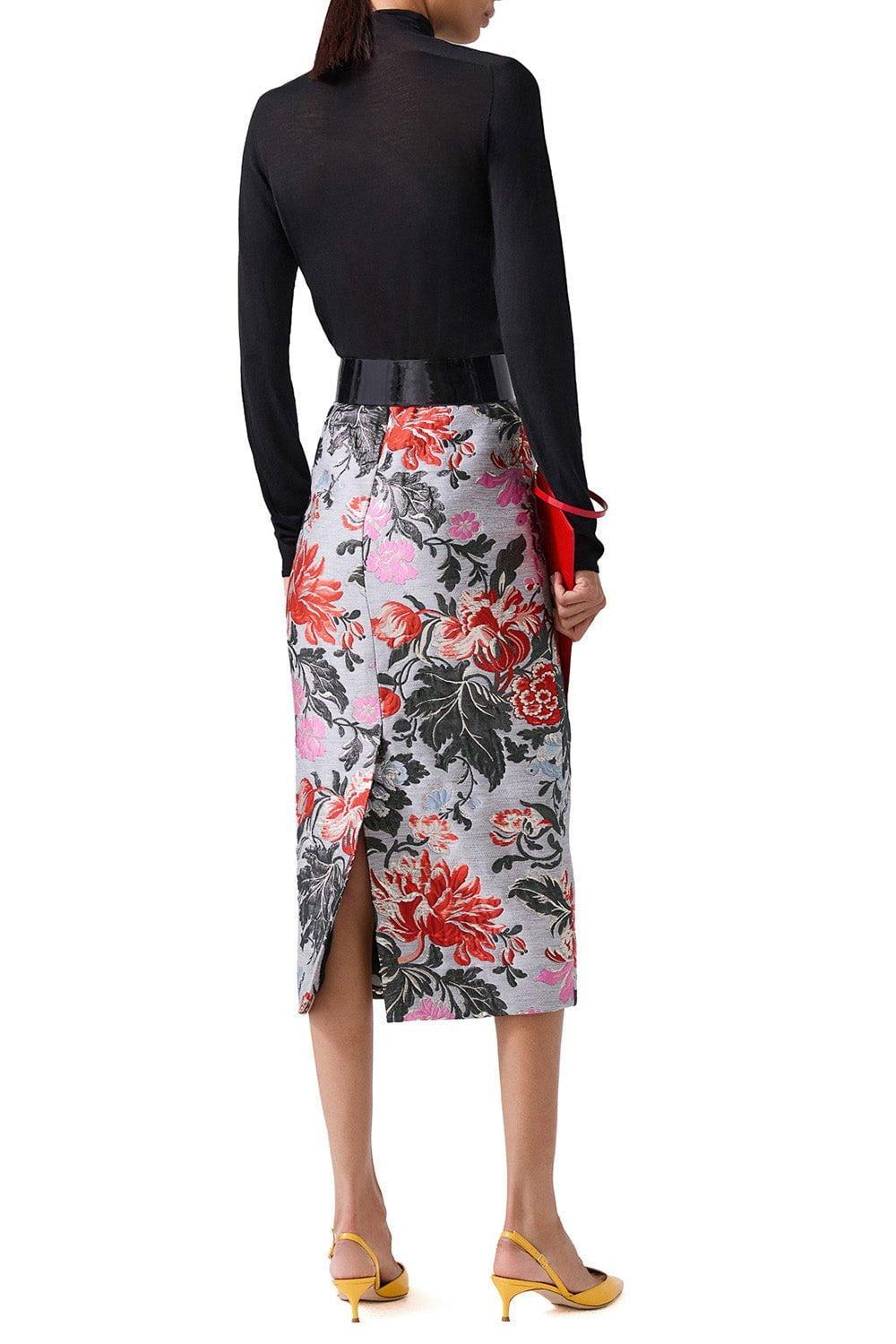 CAROLINA HERRERA-Floral Pencil Skirt-