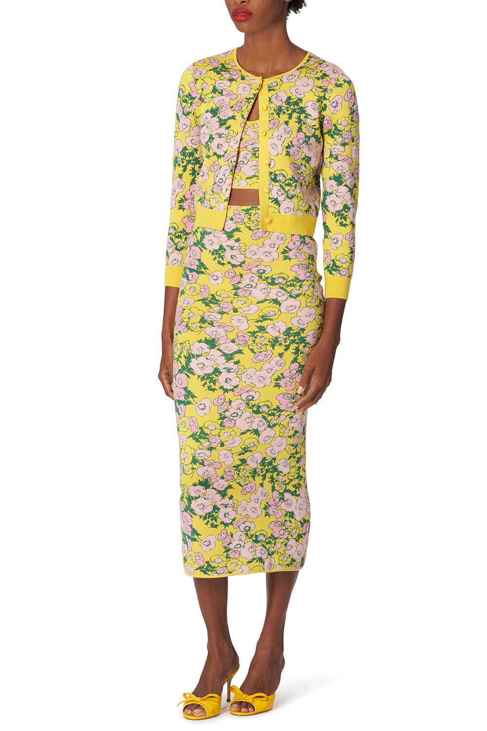 CAROLINA HERRERA-Fitted Midi Pencil Skirt-