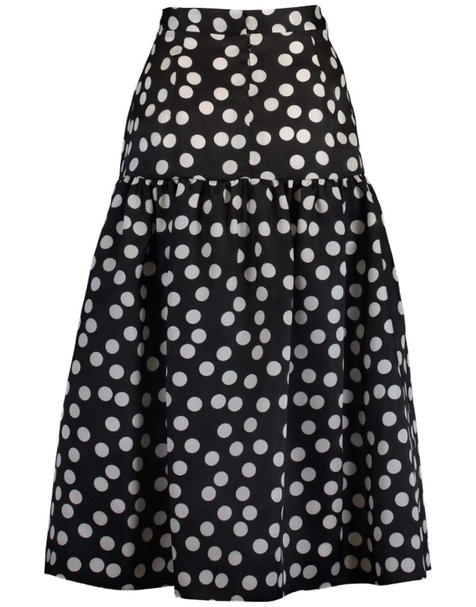 CAROLINA HERRERA-Polka Dot Midi Skirt-