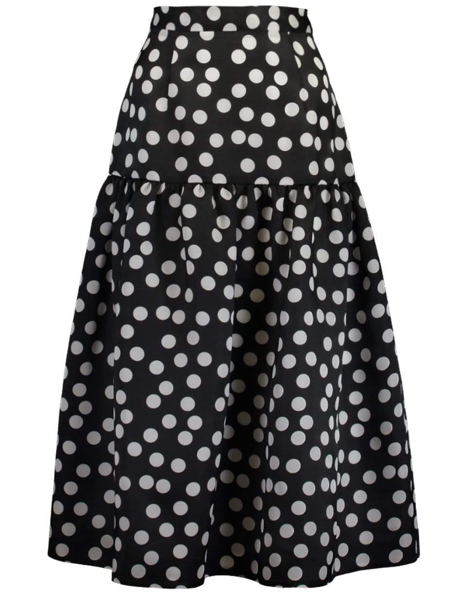 CAROLINA HERRERA-Polka Dot Midi Skirt-