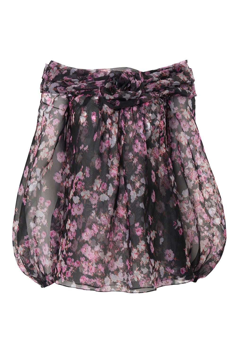 CAROLINA HERRERA-Long Sleeve Flower Top-