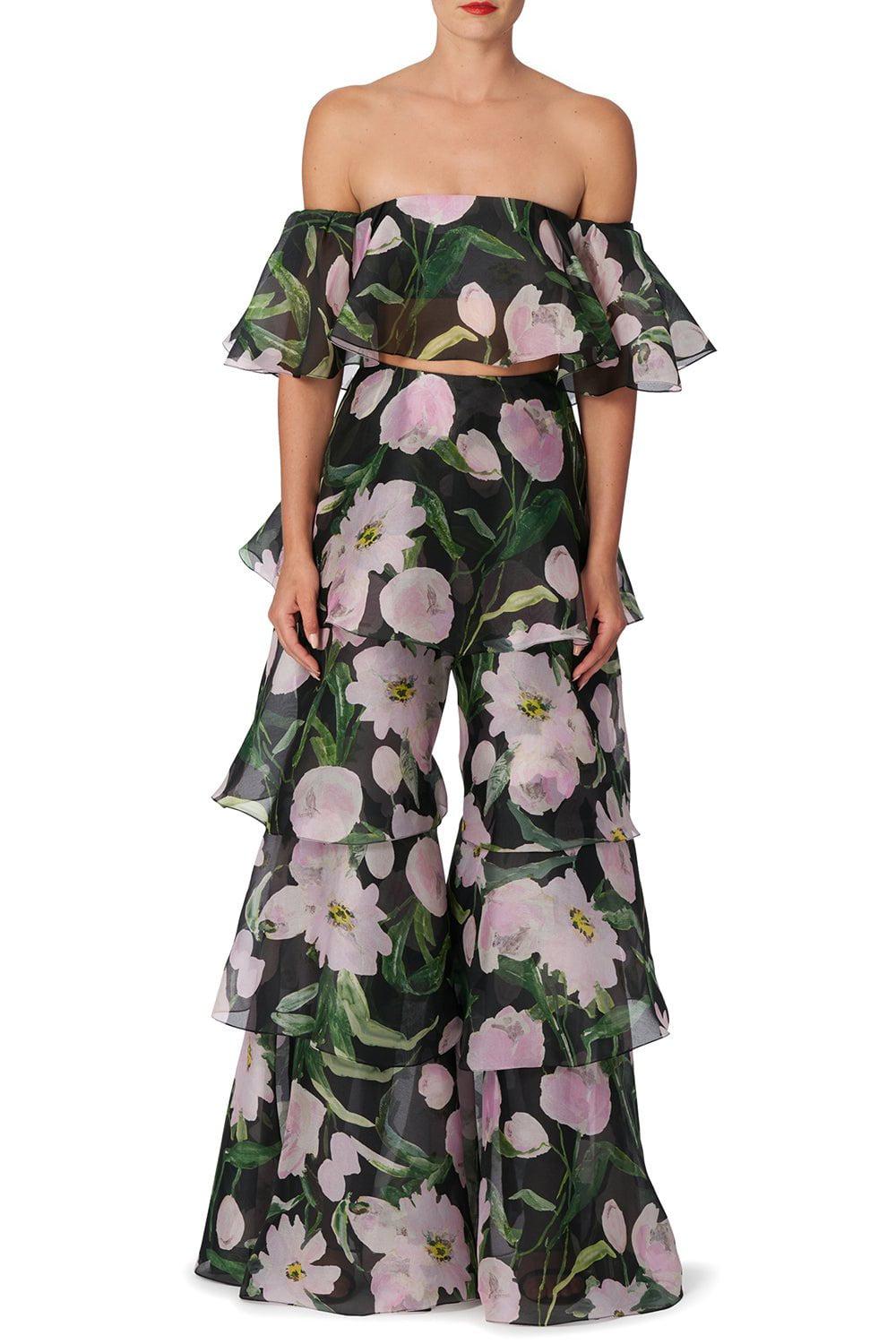 CAROLINA HERRERA-Ruffle Bandeau Top-