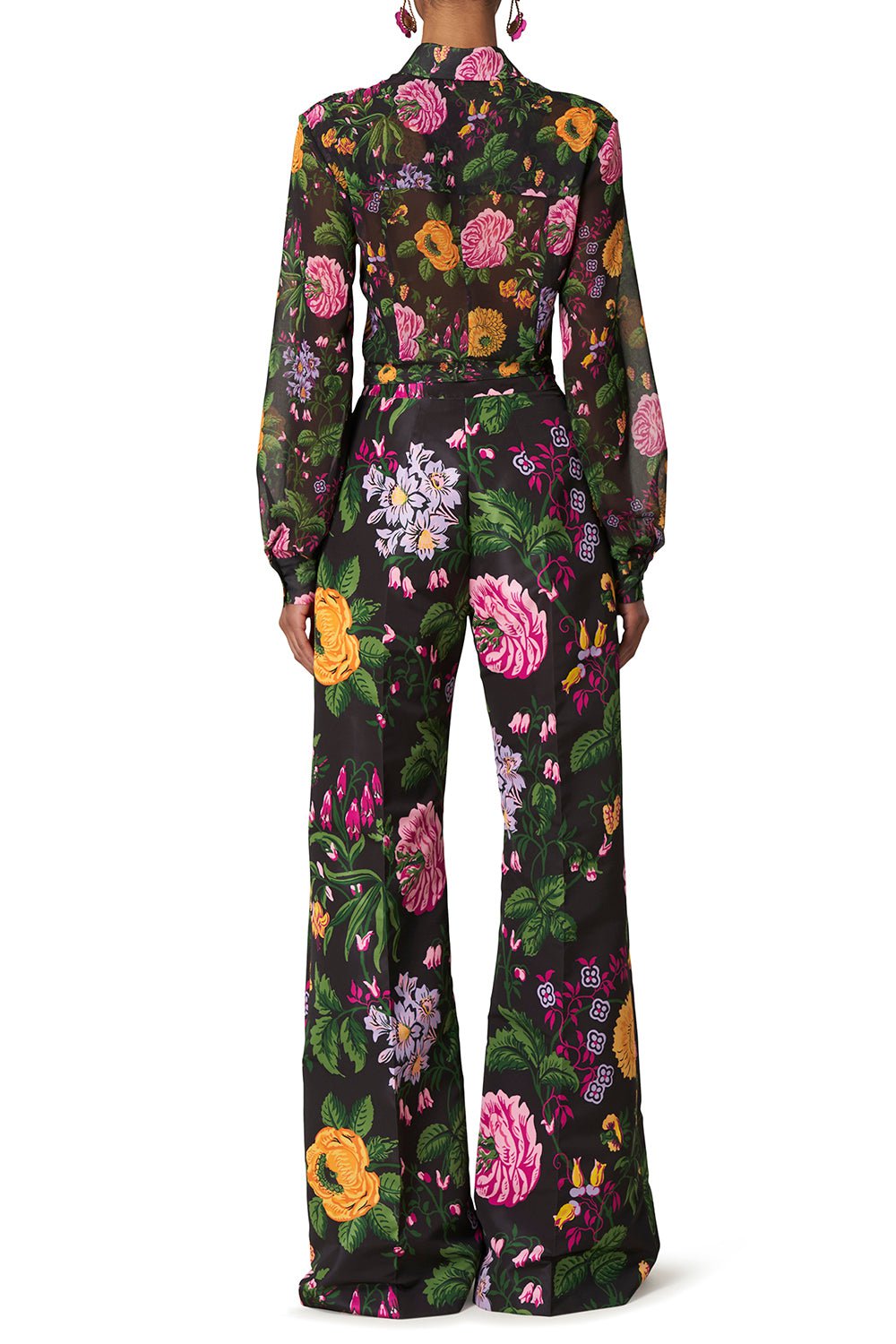 CAROLINA HERRERA-Long Sleeve Floral Shirt-