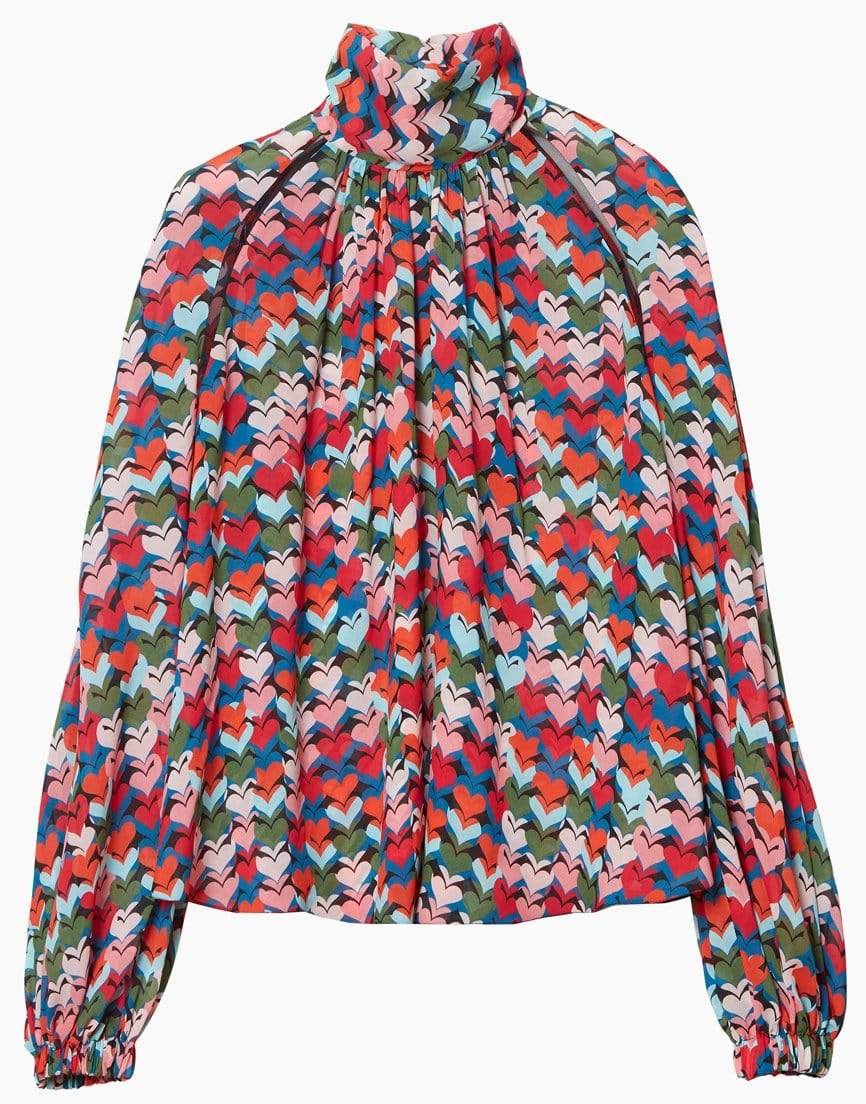 CAROLINA HERRERA-Puff Sleeve Gathered Blouse-