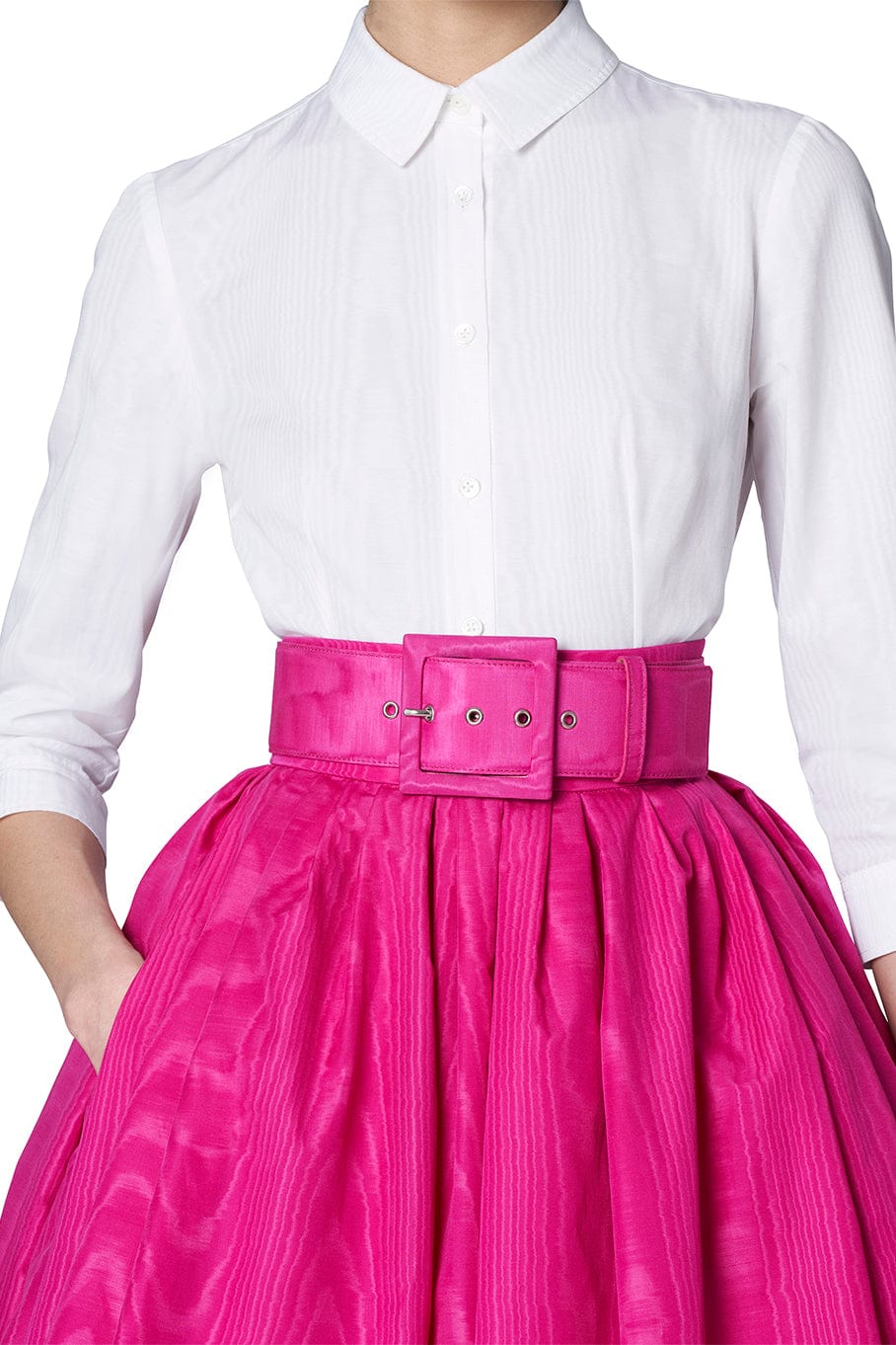 CAROLINA HERRERA-Three Quarter Sleeve Classic Button Down-