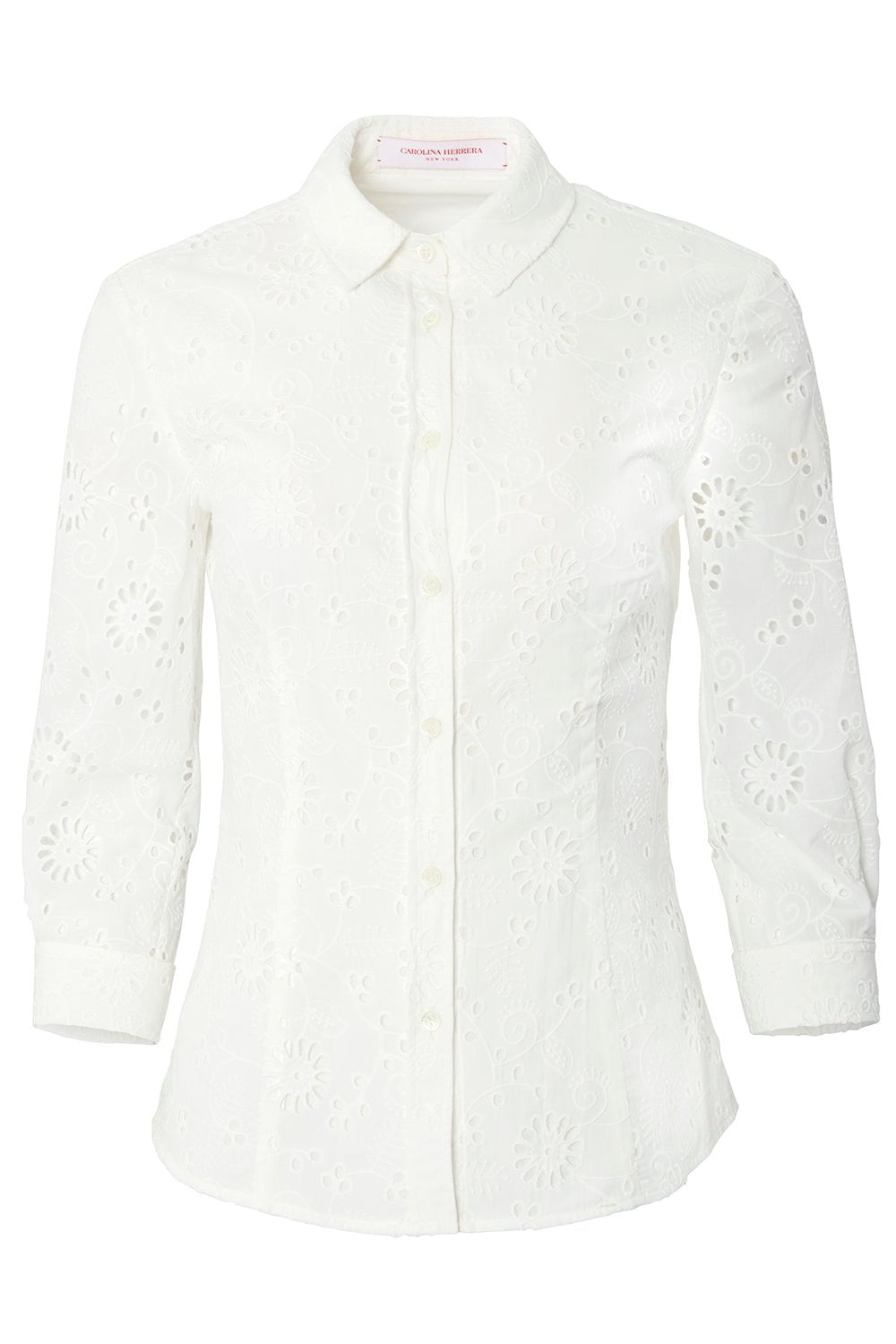 CAROLINA HERRERA-Eyelet Blouse-