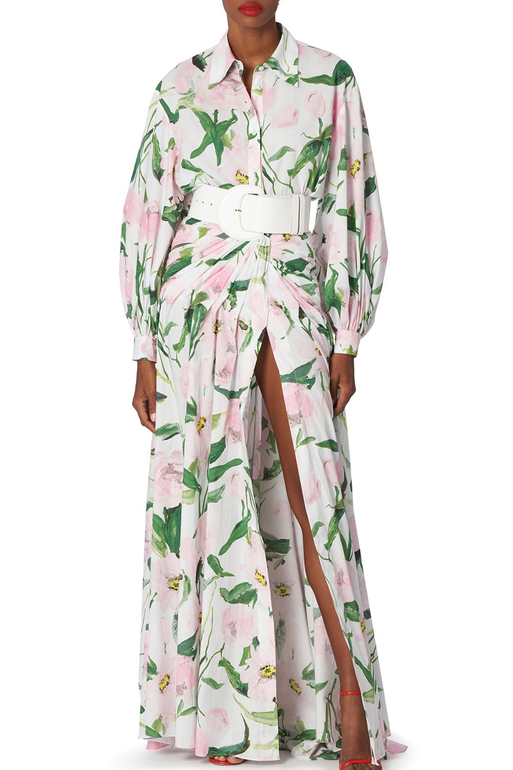 CAROLINA HERRERA-Balloon Sleeve Button Down Top-