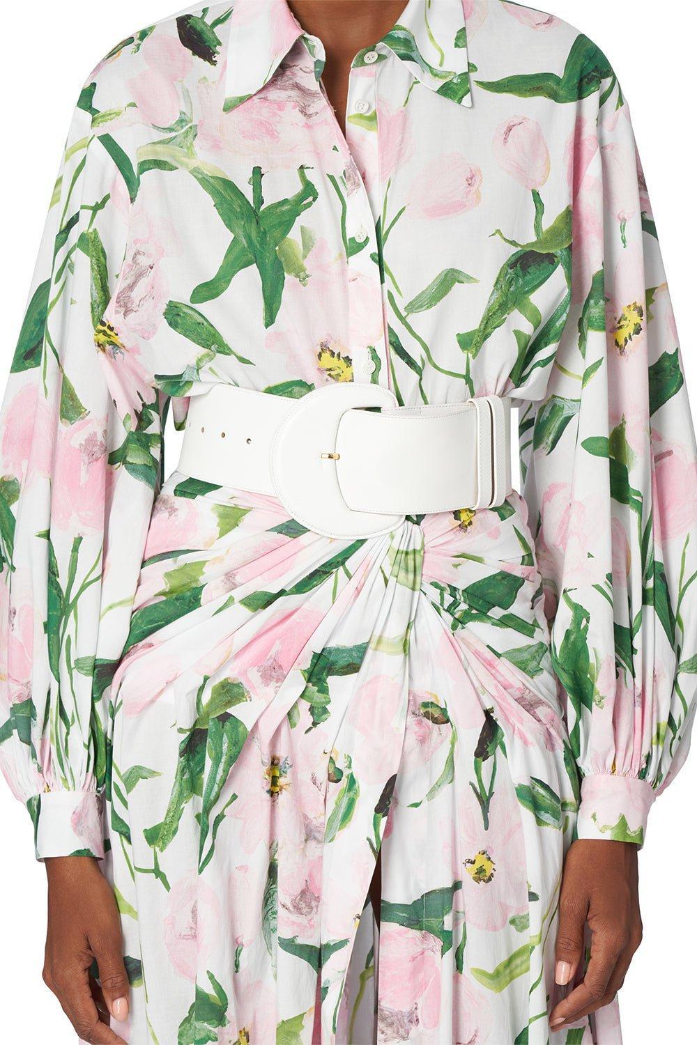 CAROLINA HERRERA-Balloon Sleeve Button Down Top-