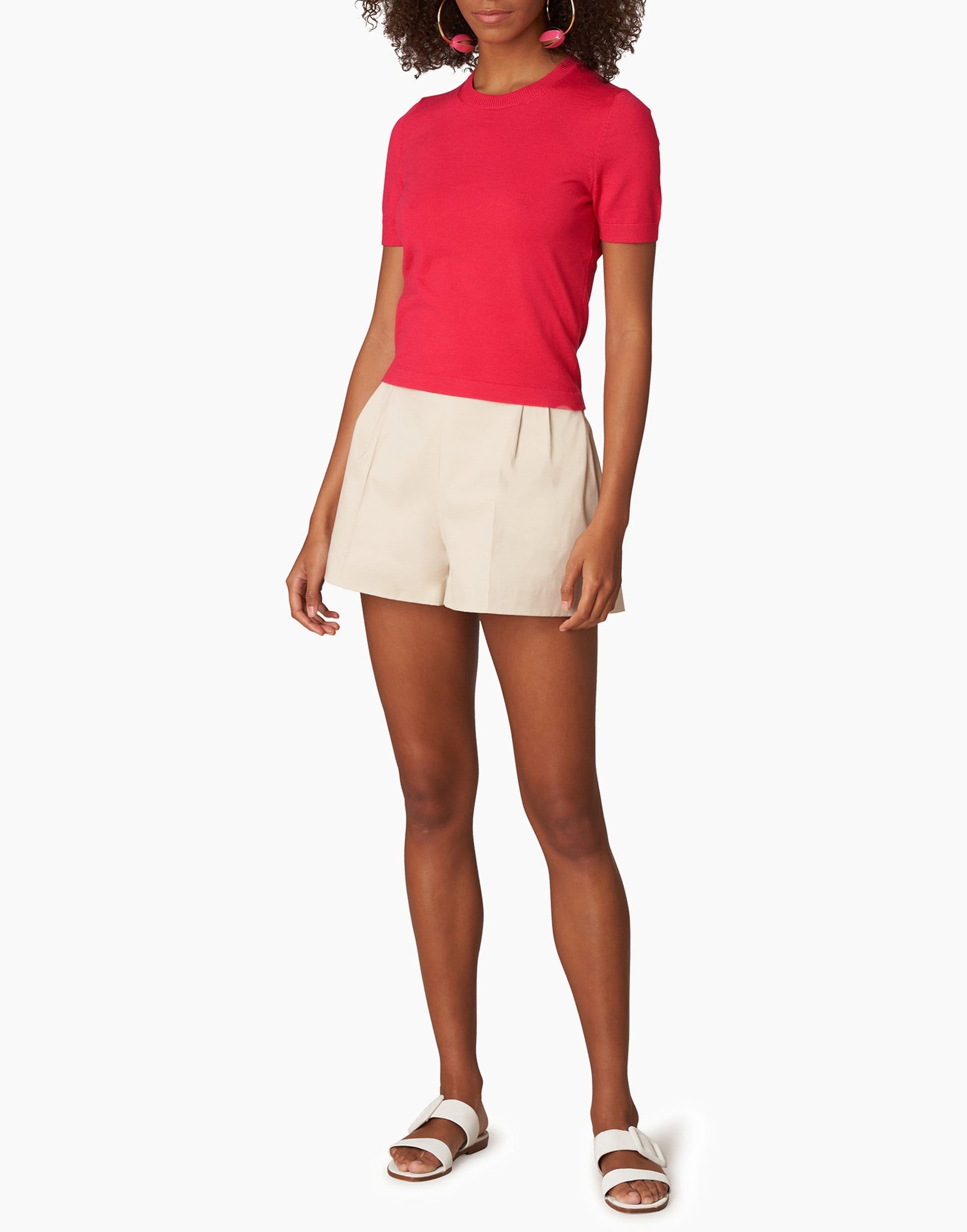 CAROLINA HERRERA-Azalea Short Sleeve Knit T-Shirt-