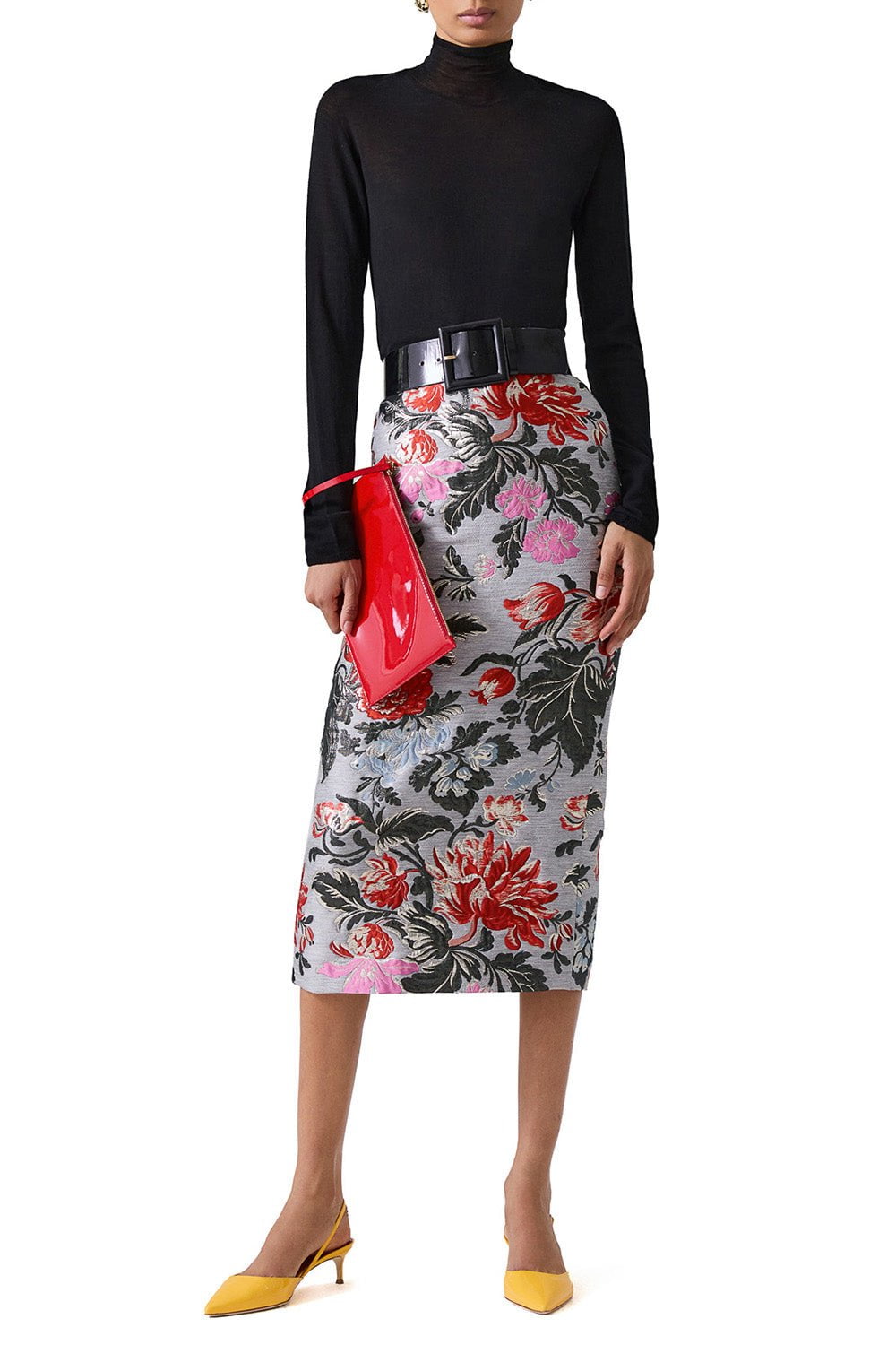 CAROLINA HERRERA-Sheer Long Sleeve Turtleneck-