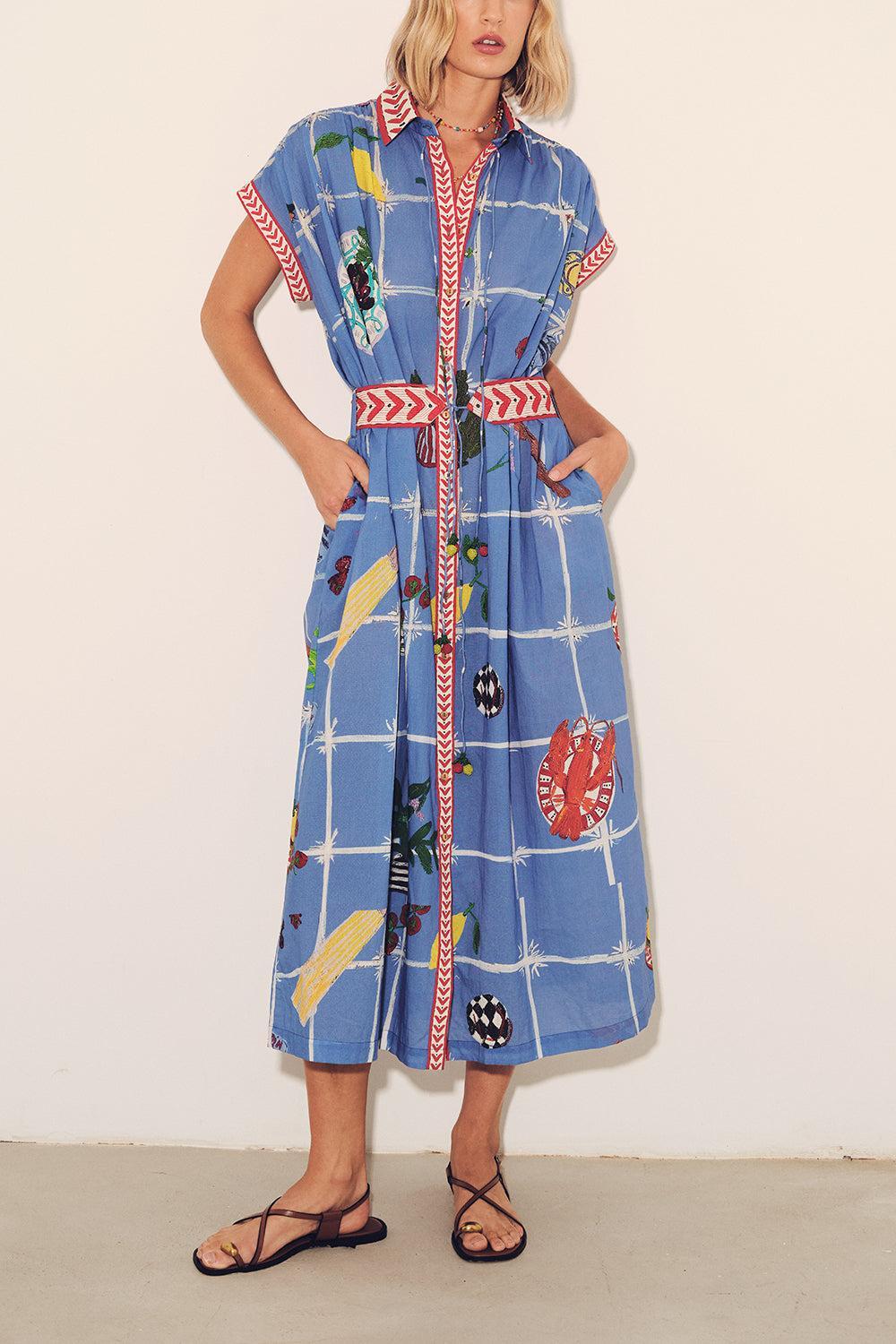 Valerie Dress-PICNCBLU-M/L-CLOTHINGDRESSCASUAL-CAROLINA K