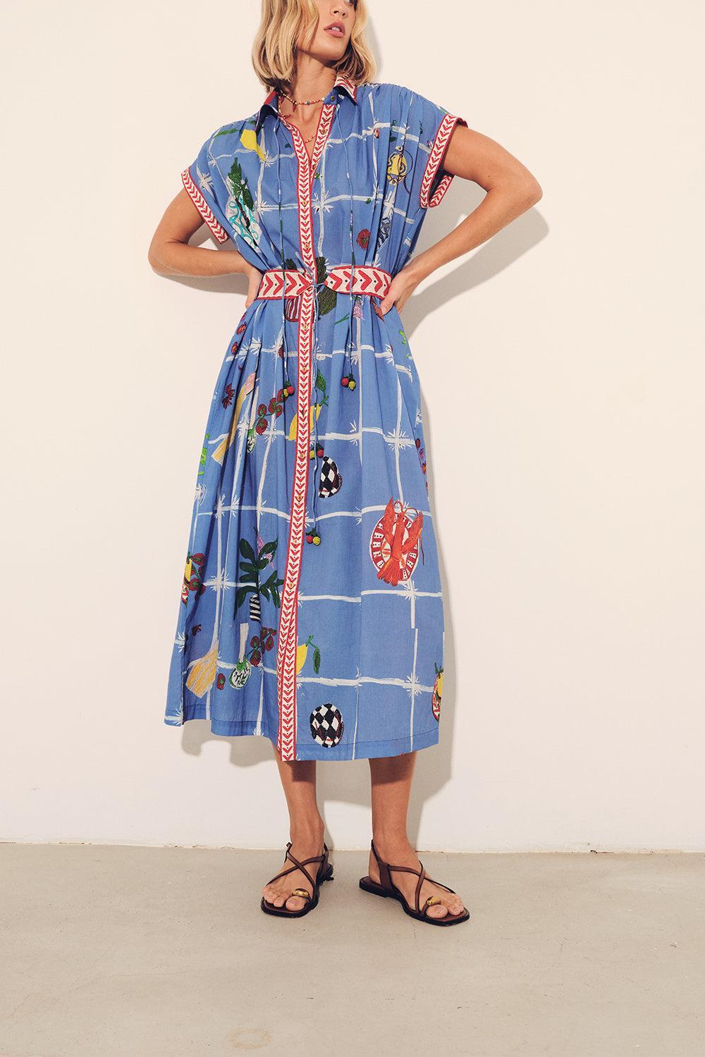 Valerie Dress-PICNCBLU-M/L-CLOTHINGDRESSCASUAL-CAROLINA K