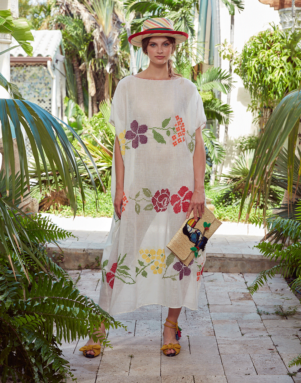 CAROLINA K-Santa Rita Poncho-CREAM