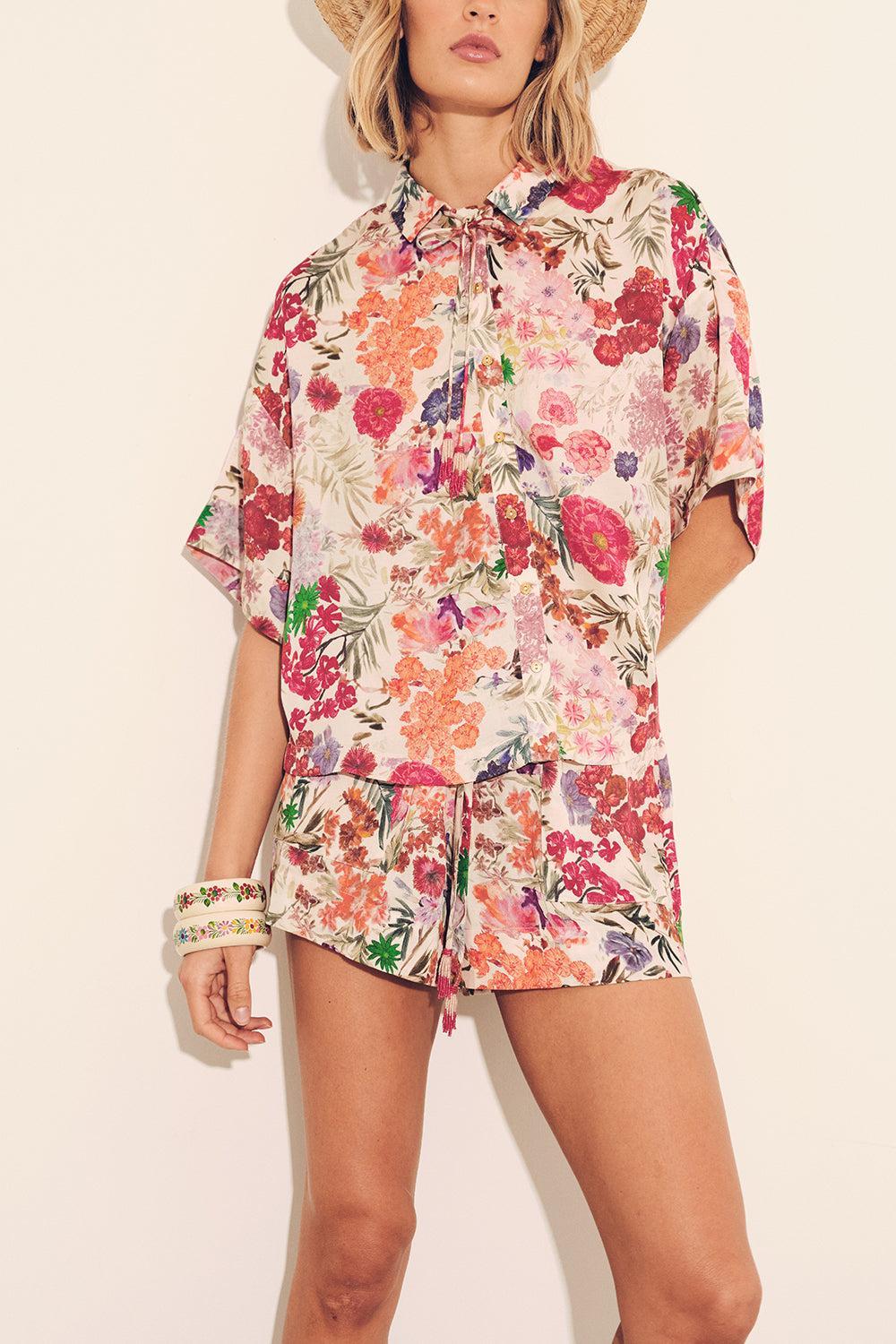 Kimono Top-FLRL PNK-XS-CLOTHINGTOPBLOUSE-CAROLINA K