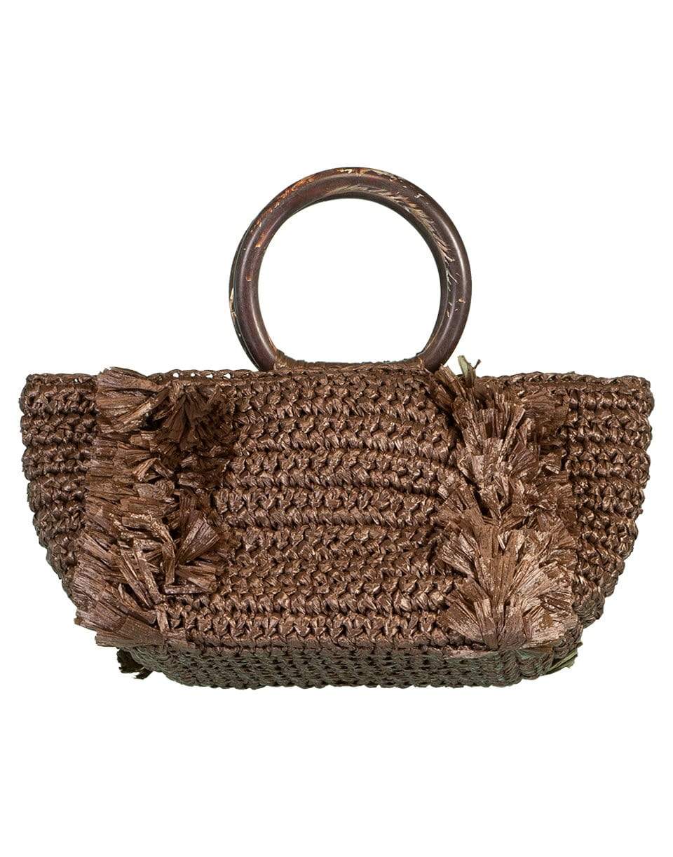 CAROLINA SANTO DOMINGO-Coco Corallina Raffia Top Handle Bag-COCO
