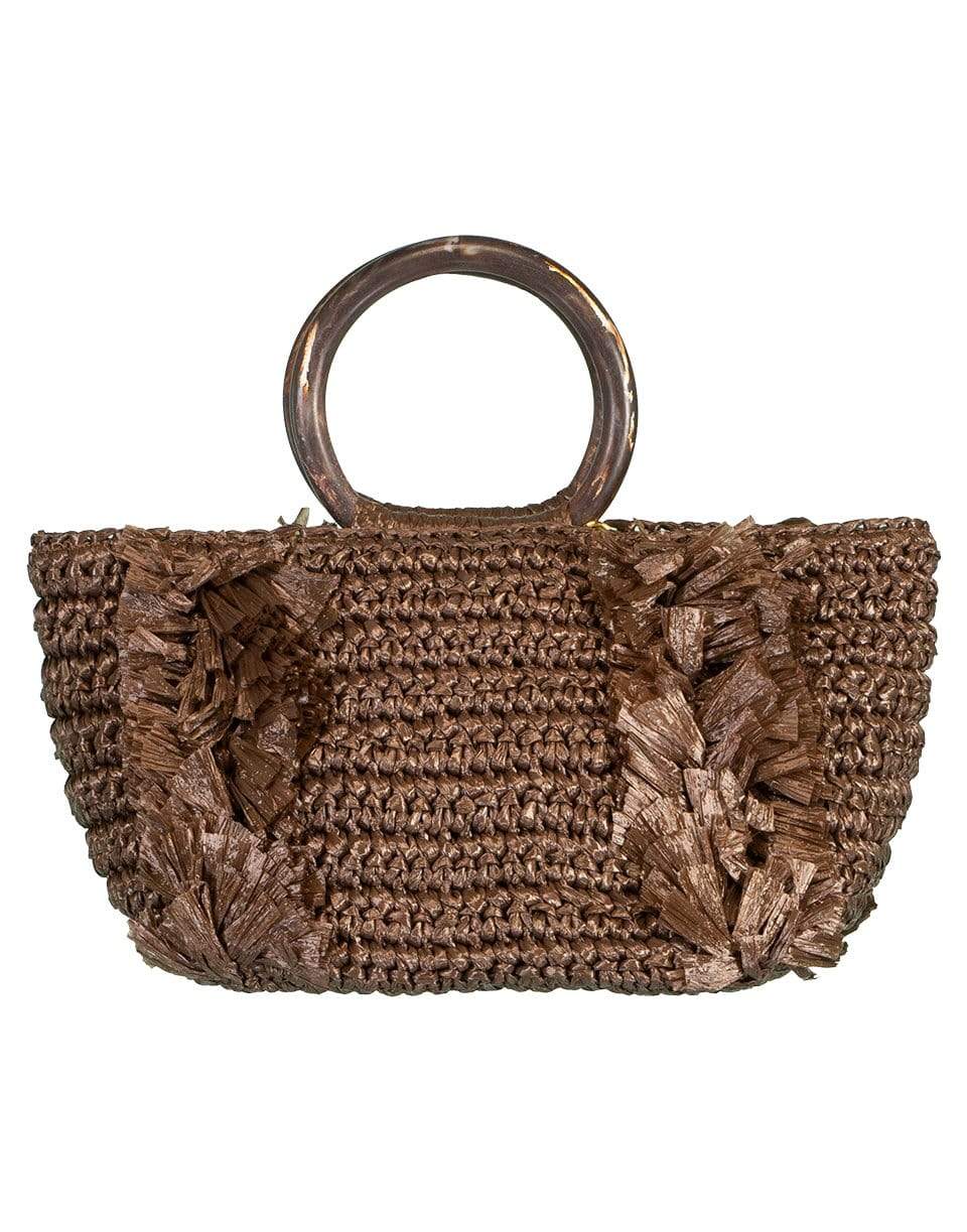 CAROLINA SANTO DOMINGO-Coco Corallina Raffia Top Handle Bag-COCO