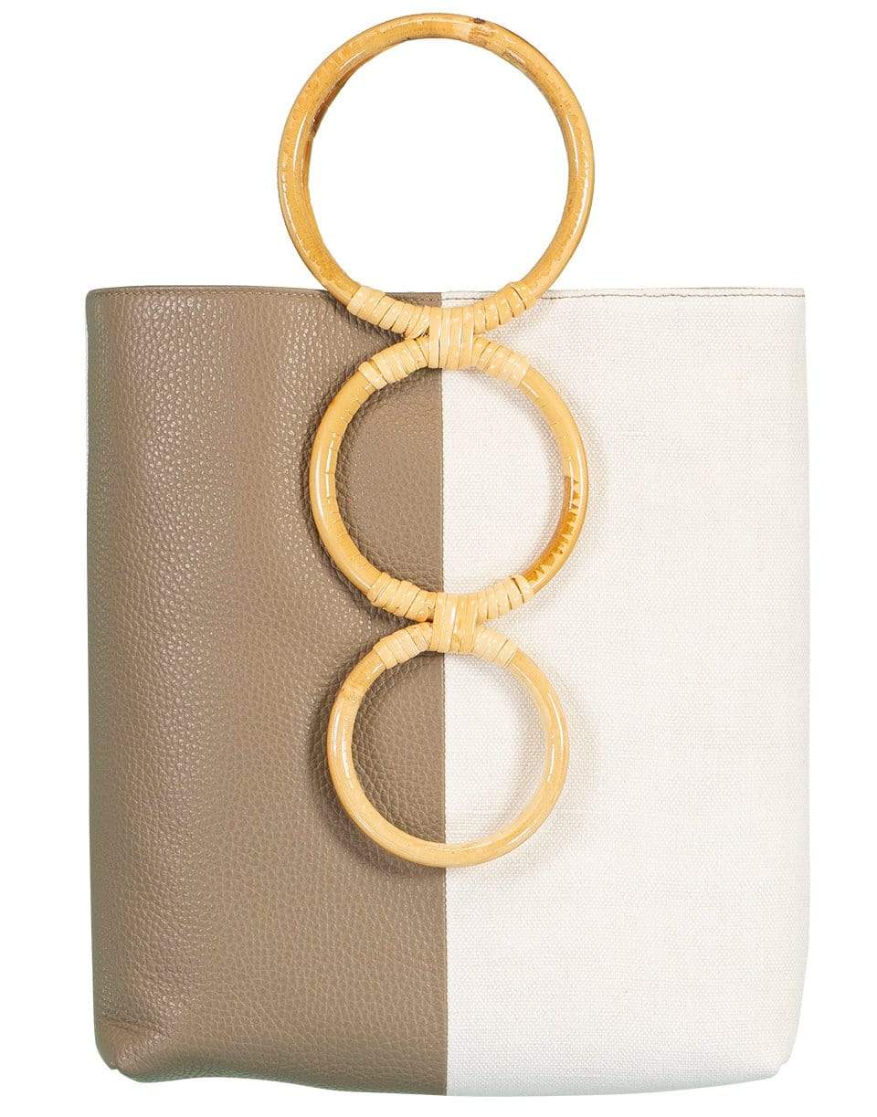 CAROLINA SANTO DOMINGO-Colorblock Petra Mini Tote-TAUPE
