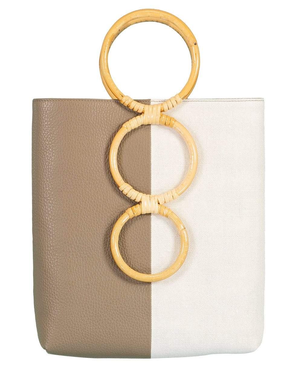 CAROLINA SANTO DOMINGO-Colorblock Petra Mini Tote-TAUPE