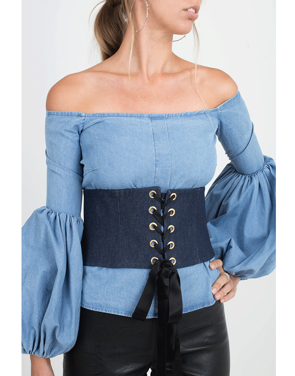 CAROLINE CONSTAS-Denim Corset-