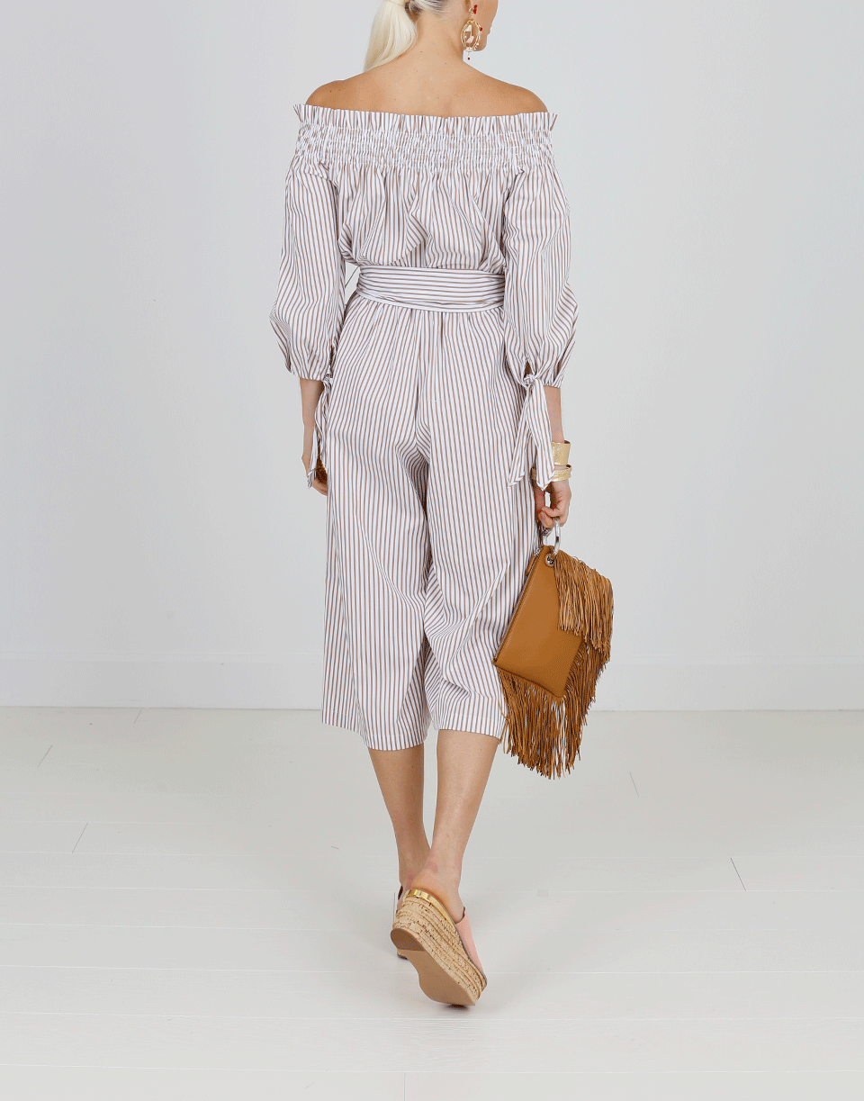 CAROLINE CONSTAS-Lou Striped Jumpsuit-